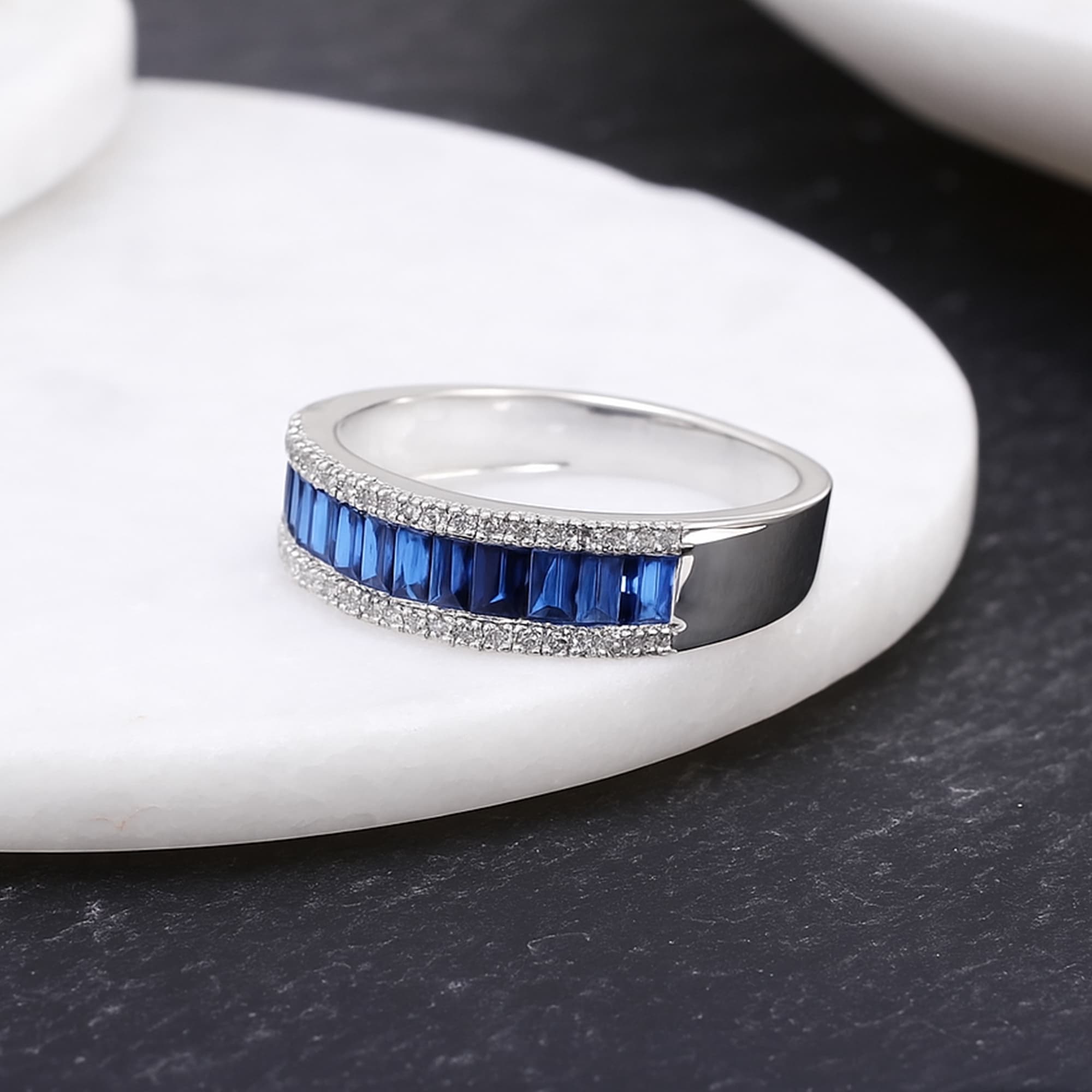 Blue Sapphire Radiance Band Ring