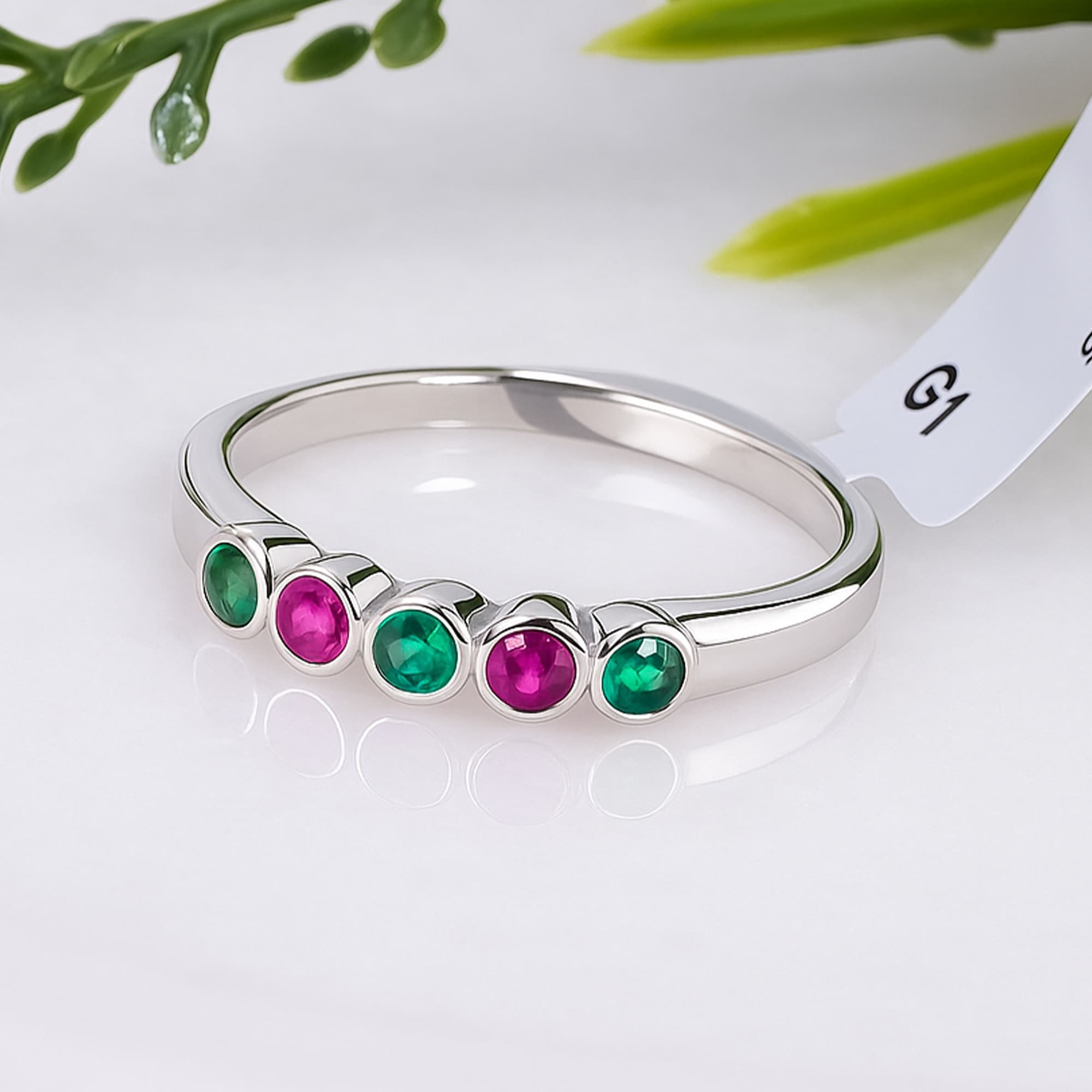 Harmony Ruby & Emerald Five-Stone Ring