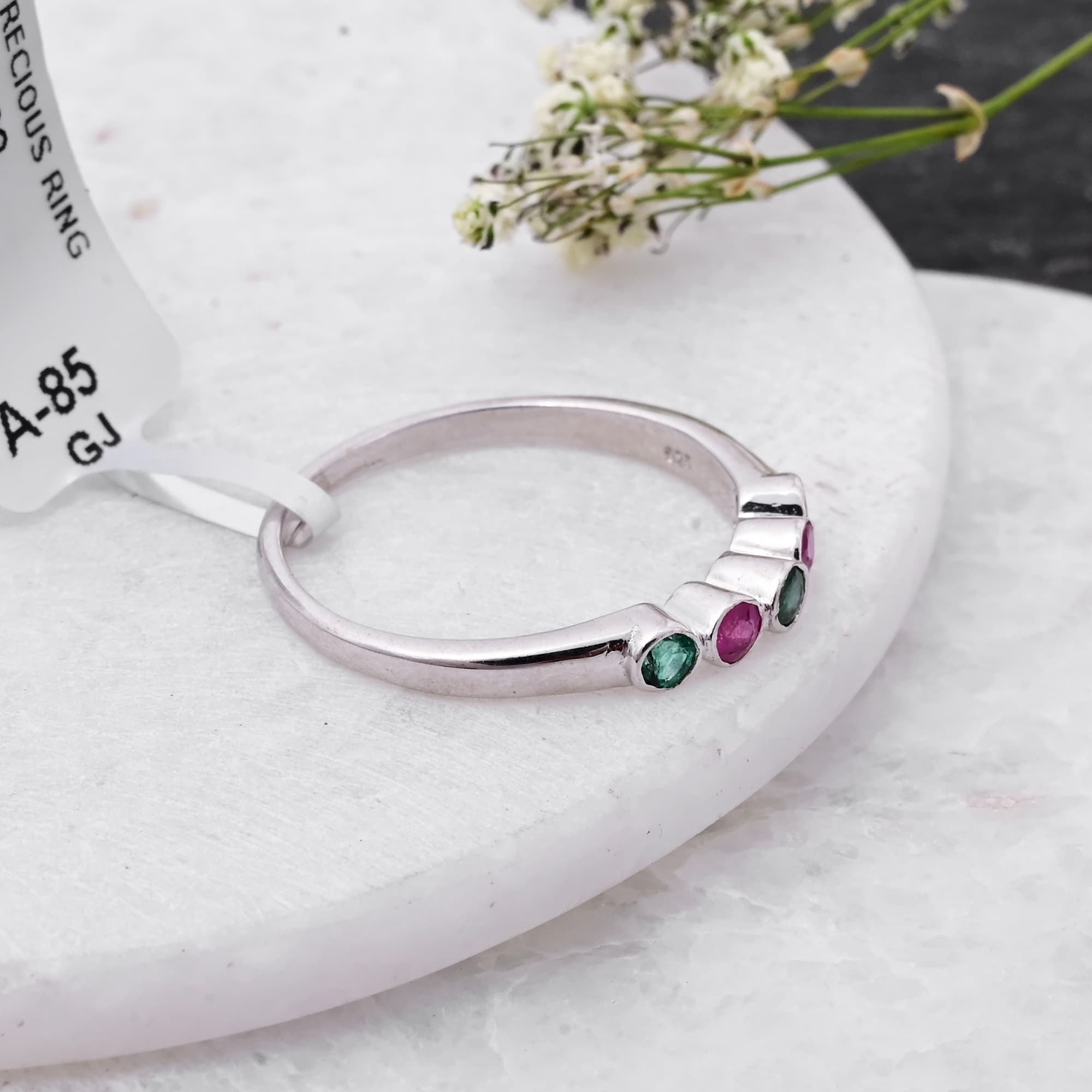 Harmony Ruby & Emerald Five-Stone Ring