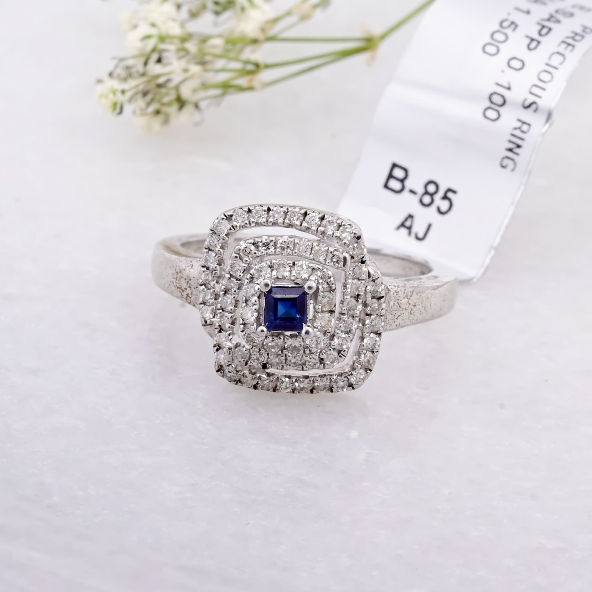 Royal Halo Sapphire Ring