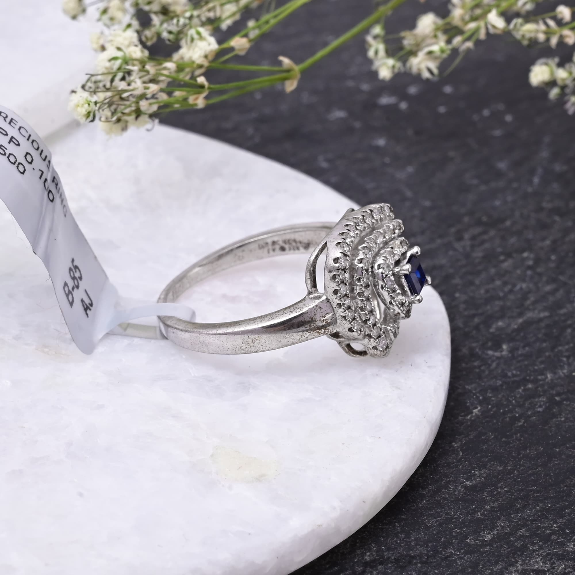Royal Halo Sapphire Ring