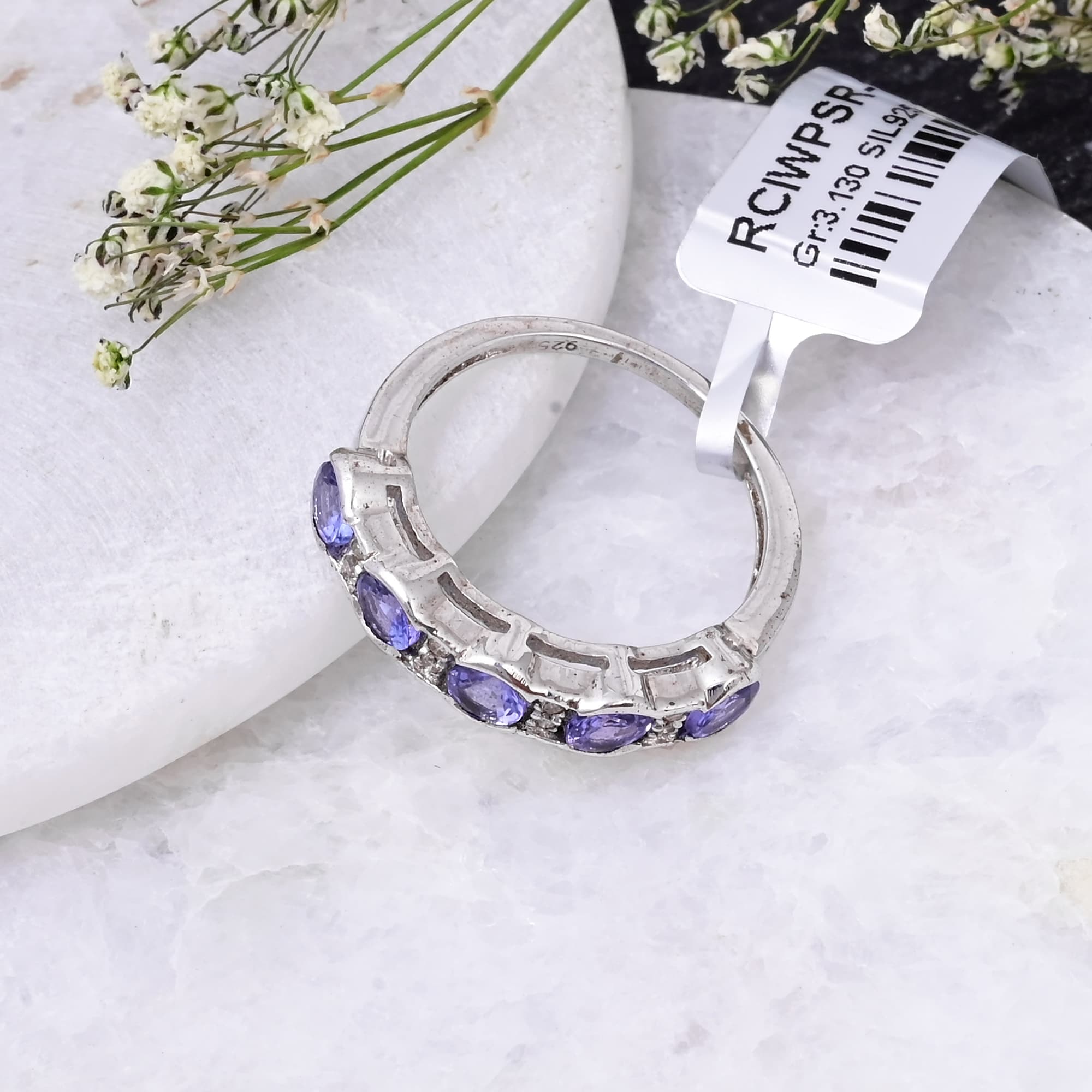 Celestial Tanzanite Eternity Ring