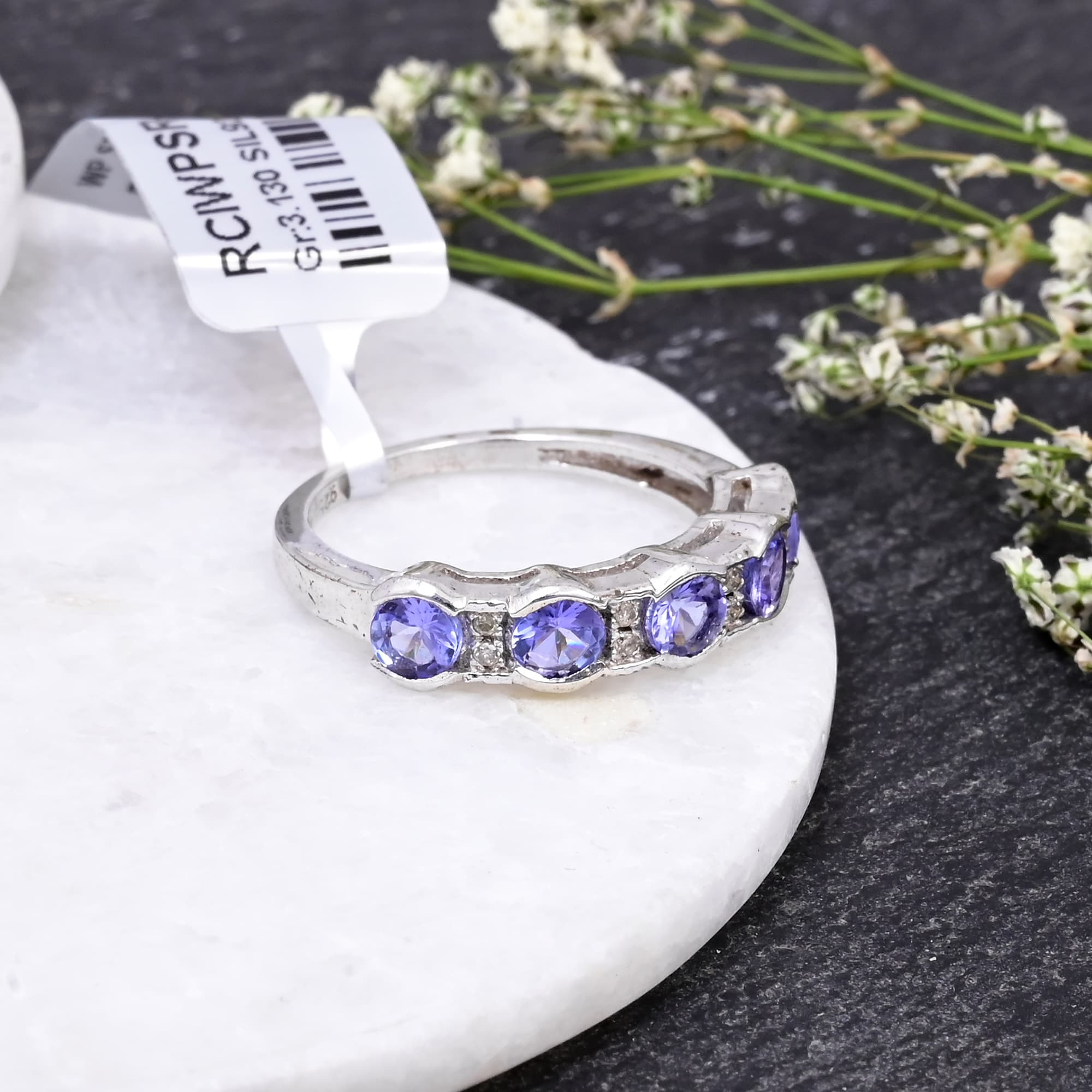 Celestial Tanzanite Eternity Ring