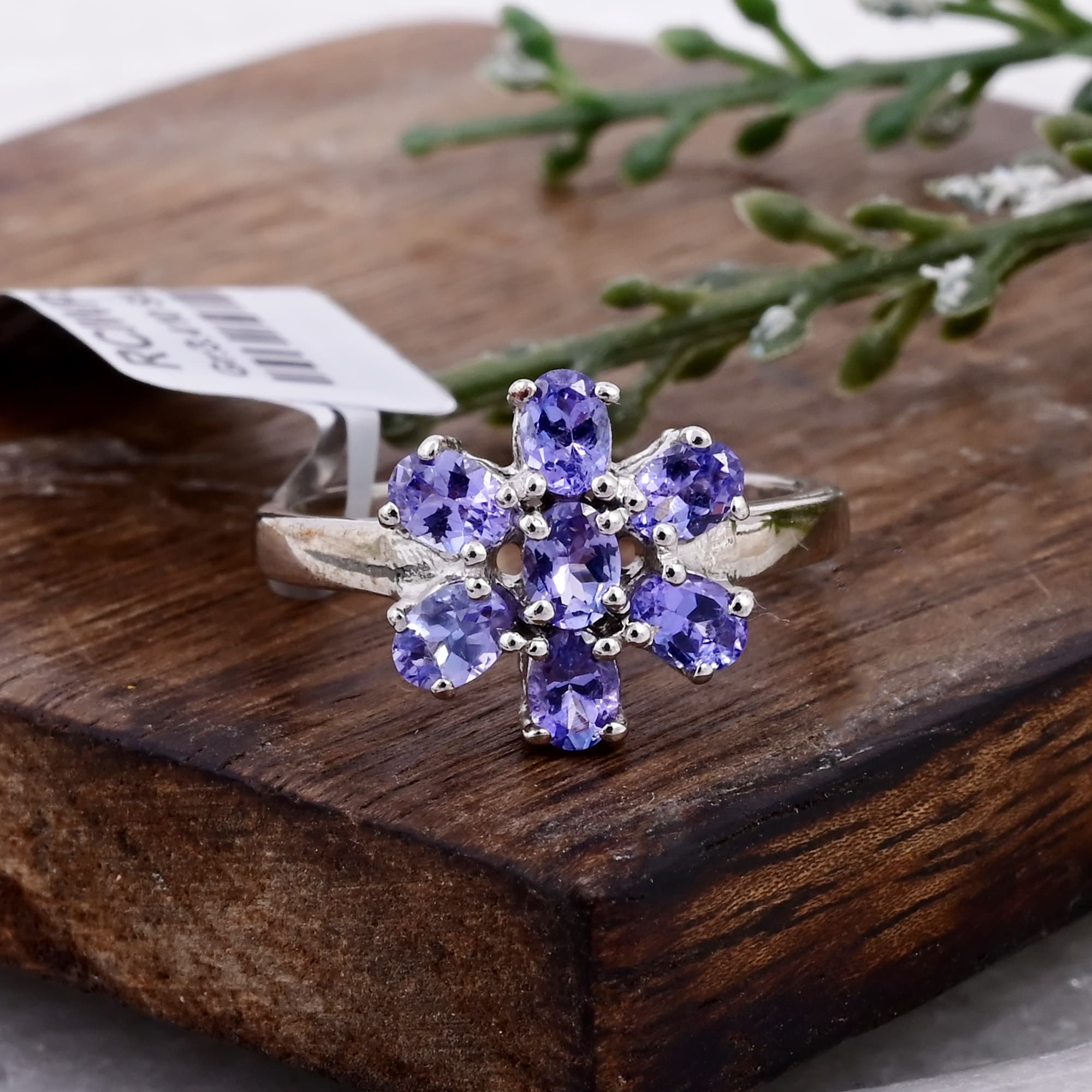 Tanzanite Blossom Cluster Ring