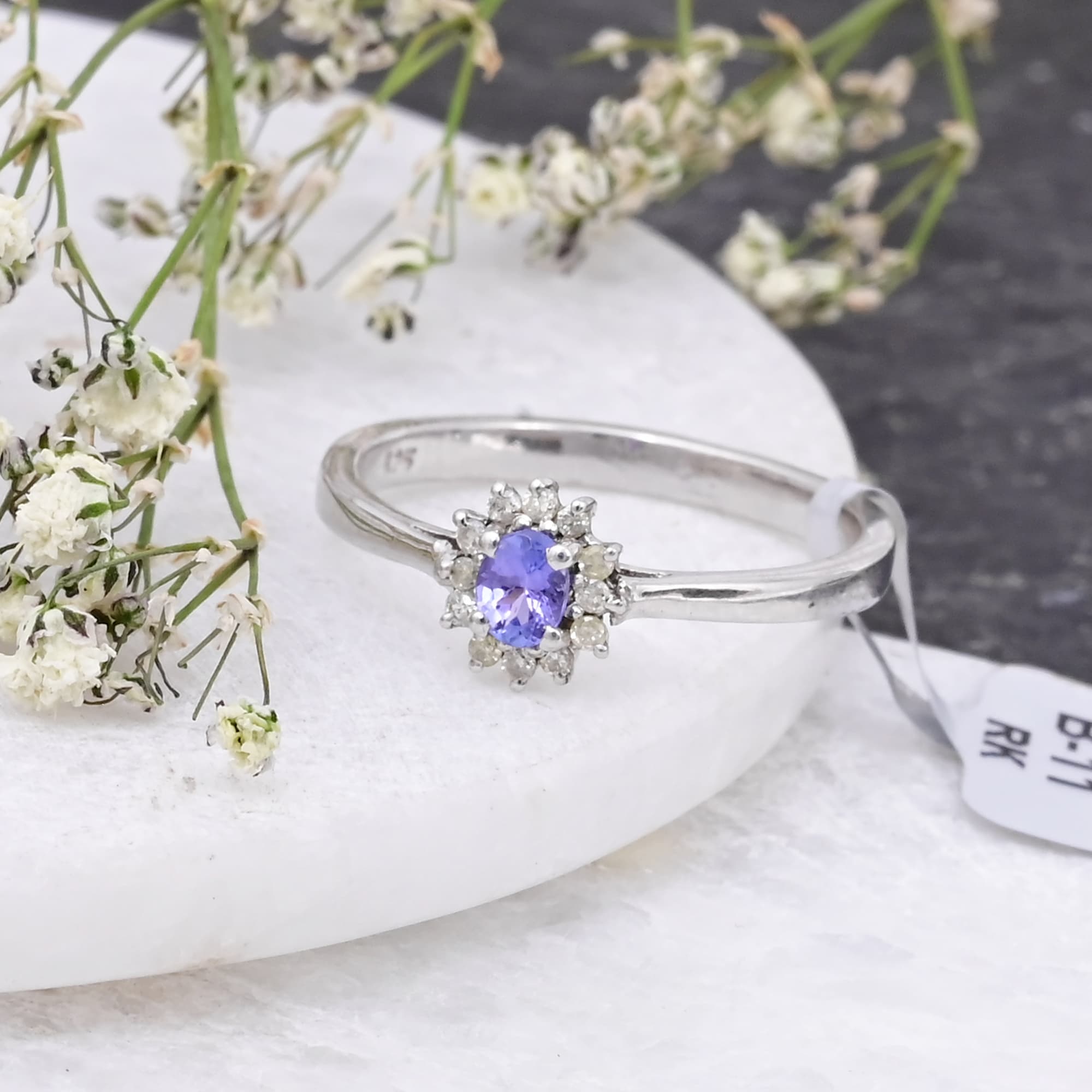 Twilight Bloom Tanzanite Ring