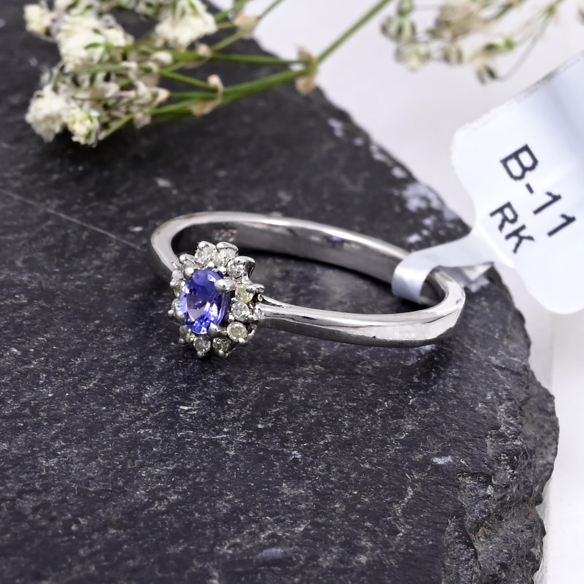Twilight Bloom Tanzanite Ring