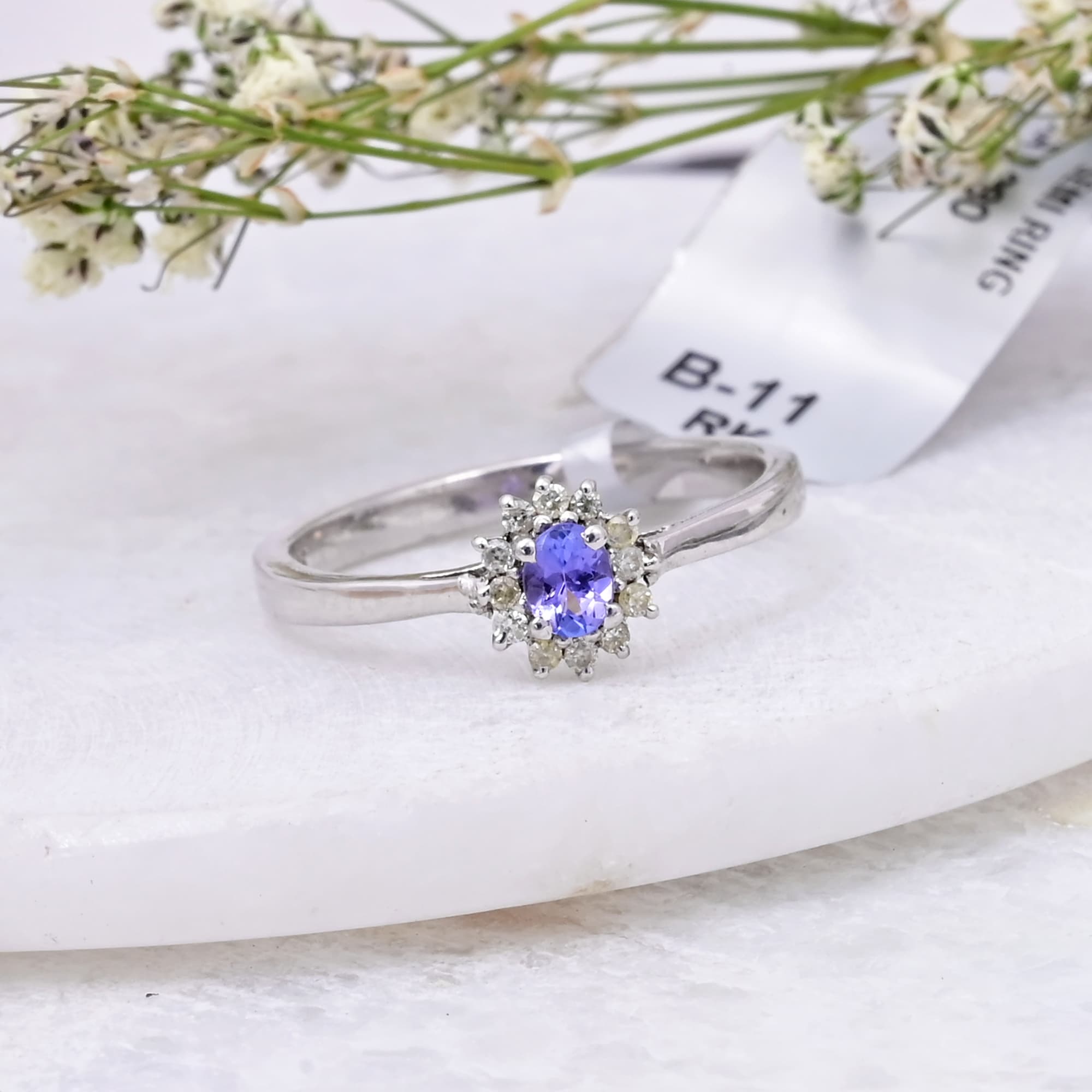 Twilight Bloom Tanzanite Ring