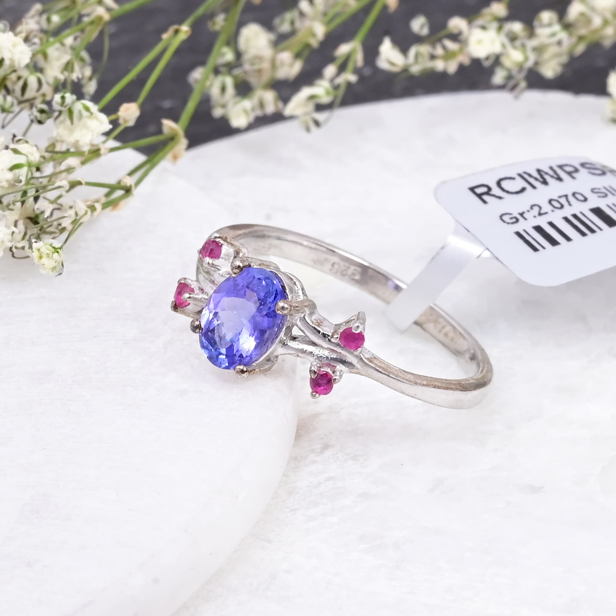 Enchanted Vine Tanzanite & Ruby Ring