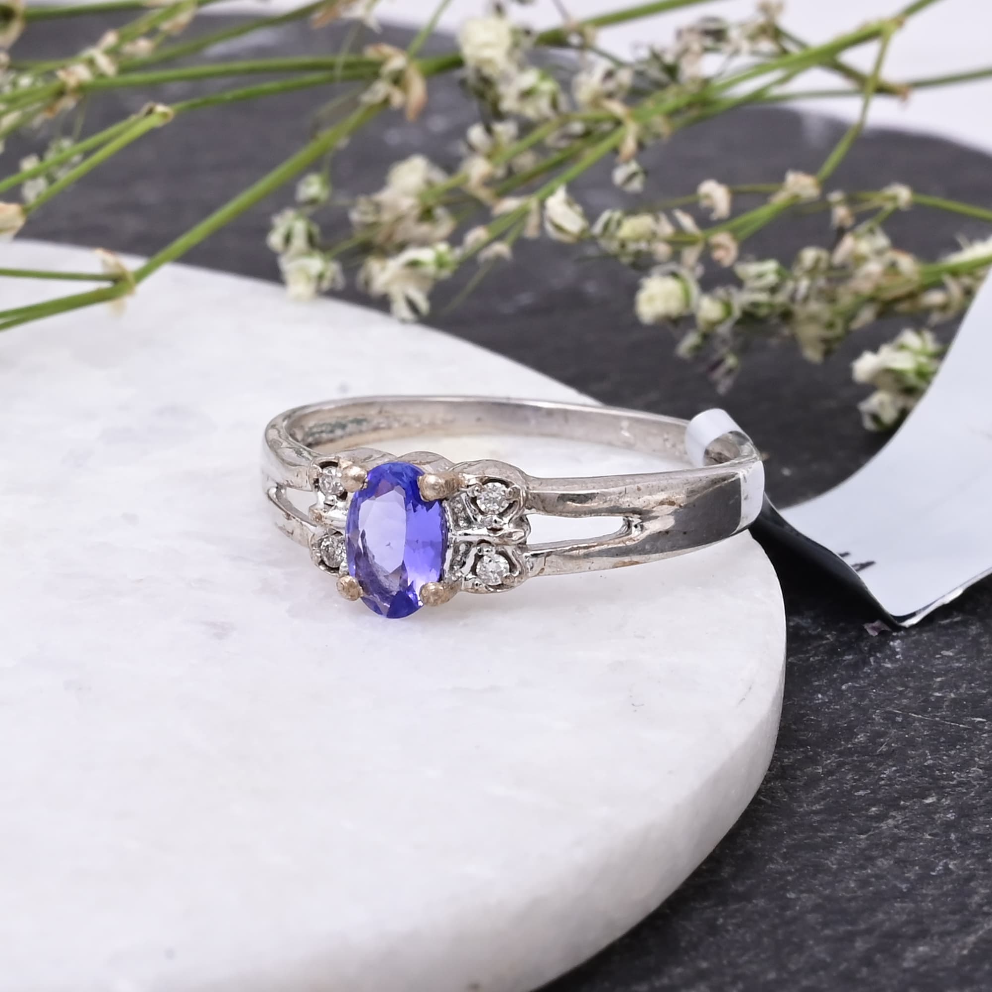 Twilight Bloom Tanzanite Ring alternate view