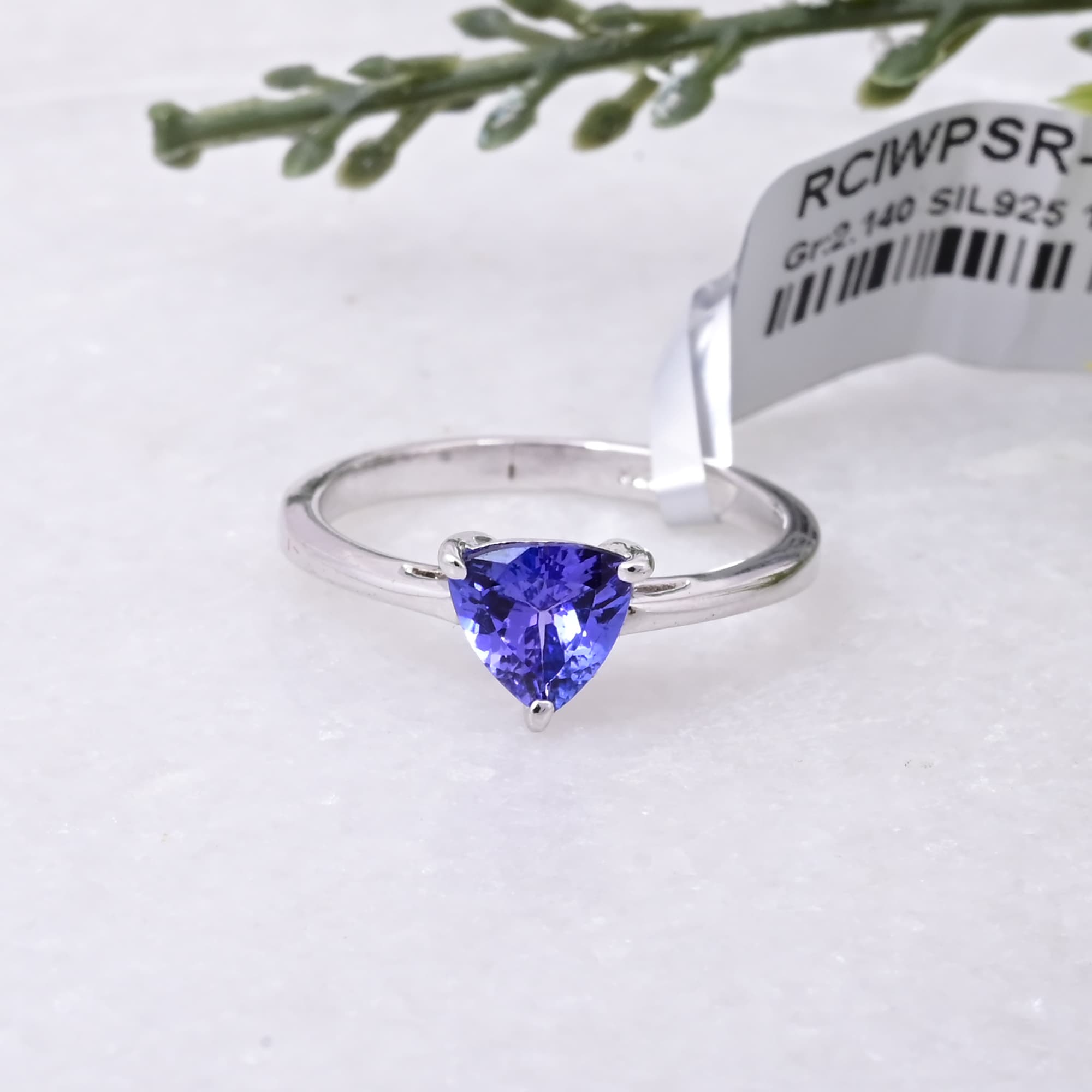 Celestial Trillion Tanzanite Solitaire Ring
