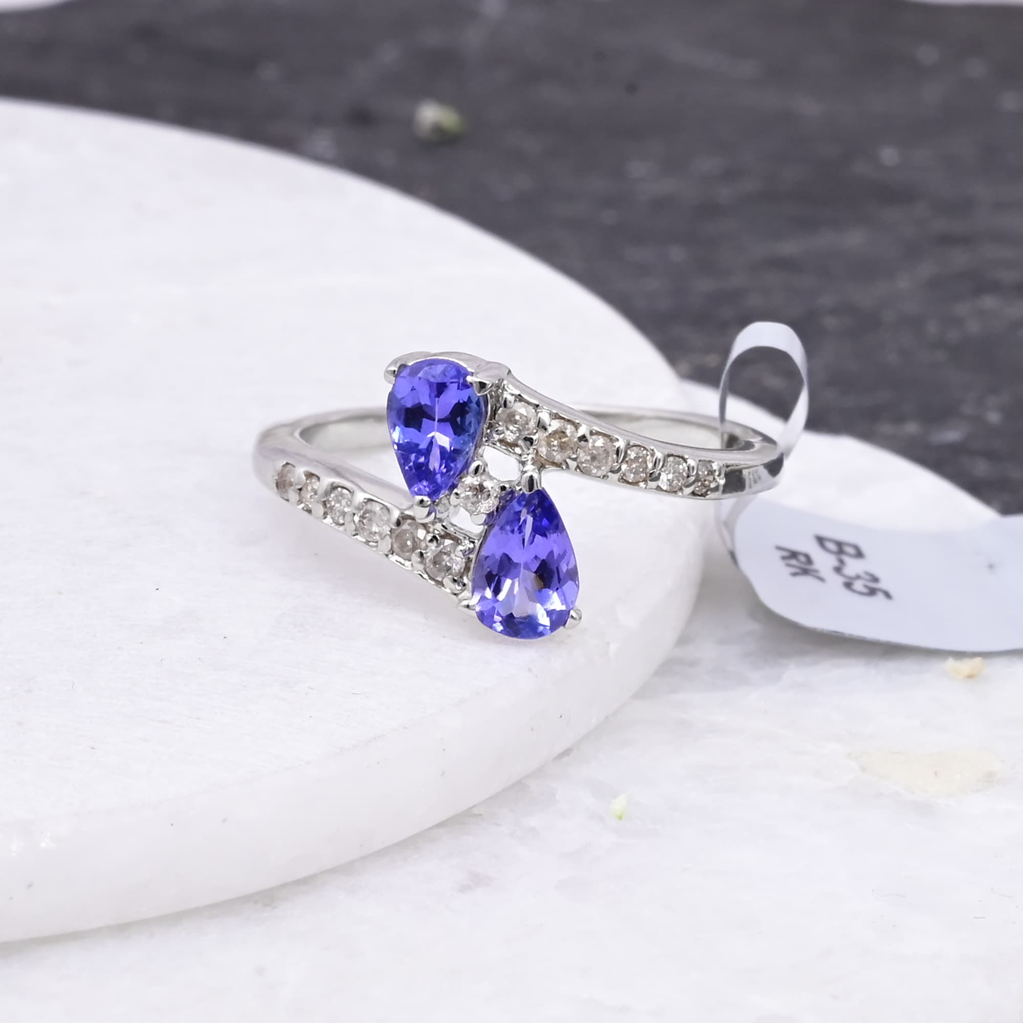 Twin Flame Tanzanite Ring alternate view