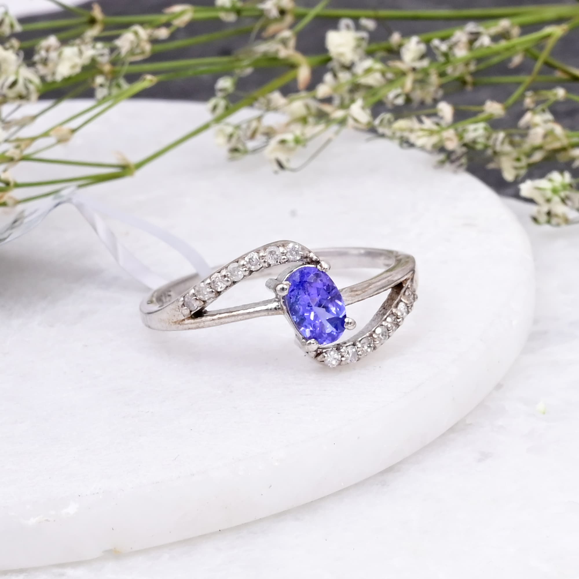 Twilight Embrace Tanzanite Ring