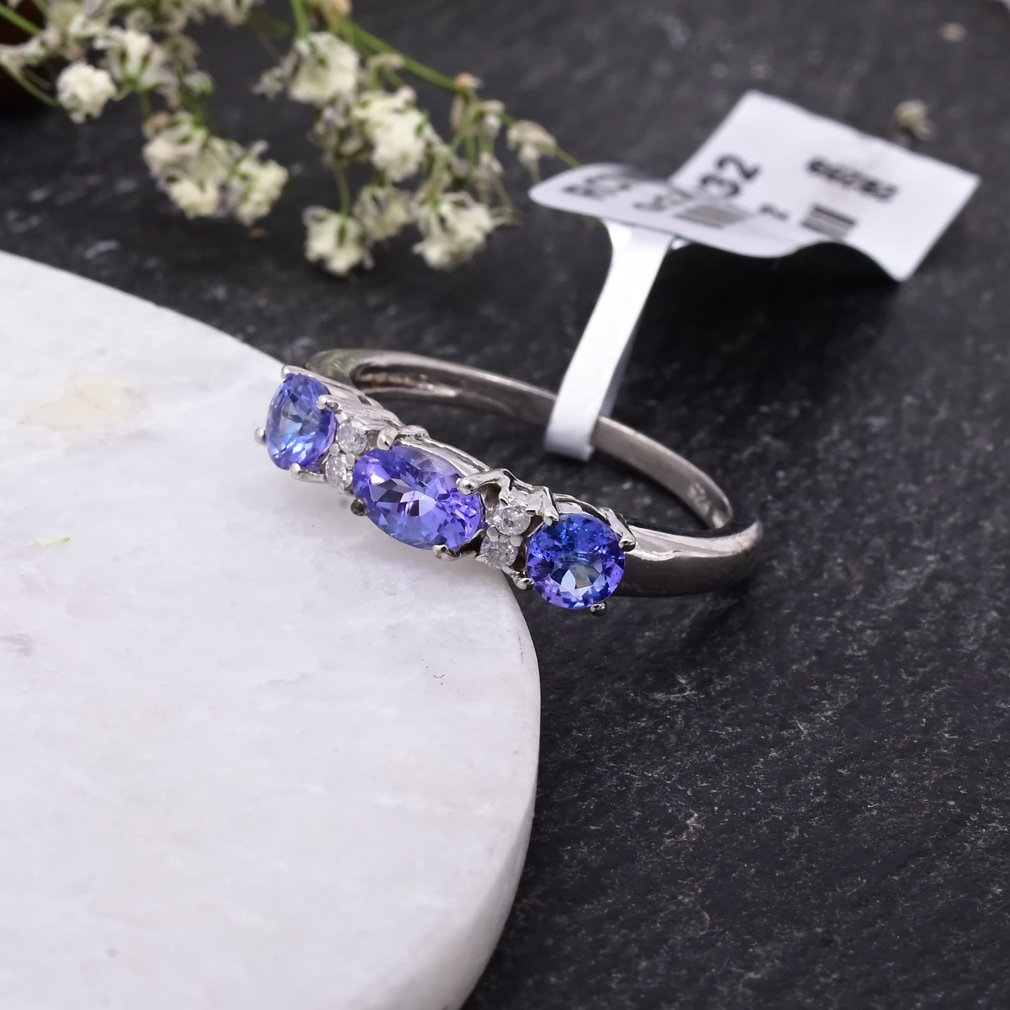 Trinity Tanzanite Diamond Ring