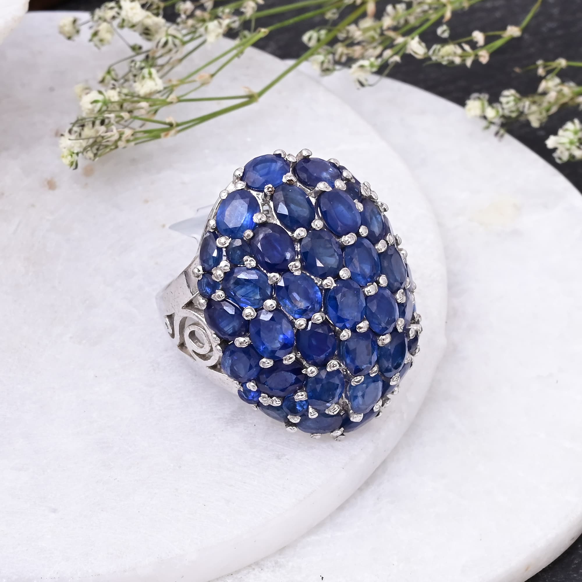 Royal Sapphire Dome Statement Ring
