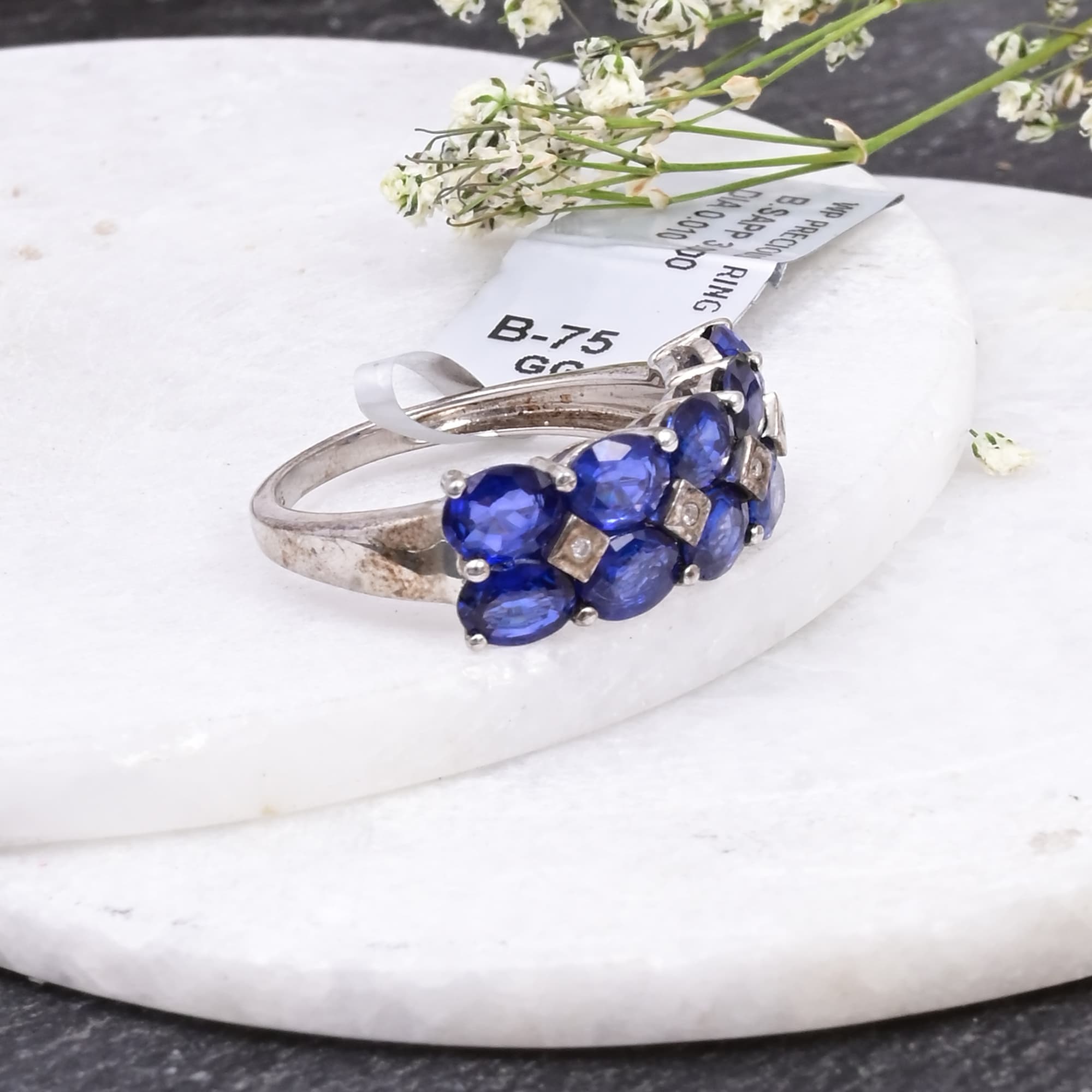 Midnight Sapphire Diamond Band Ring