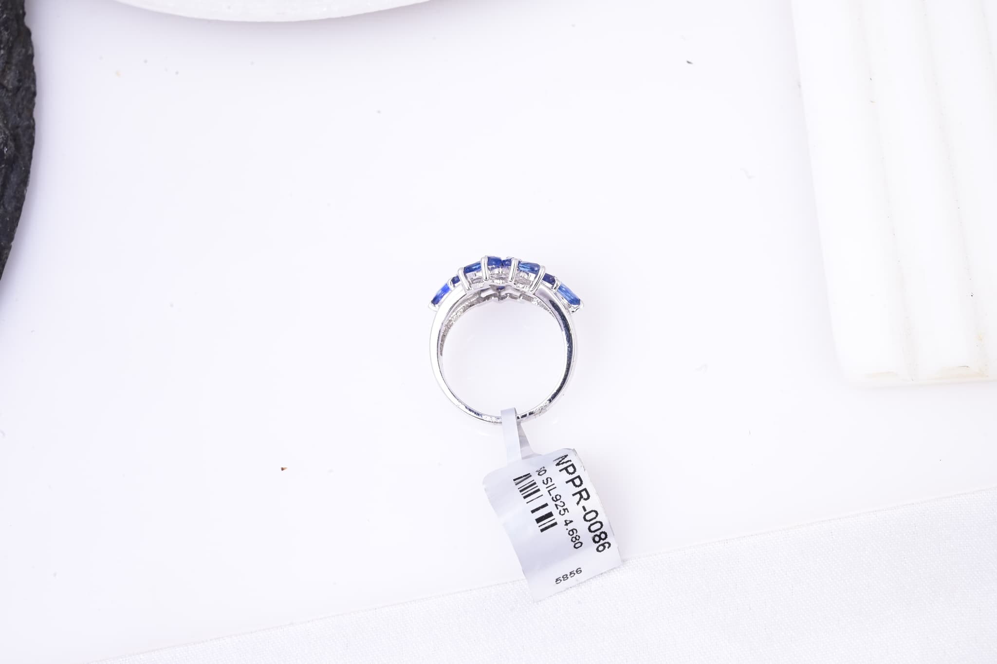 Sapphire Blossom Statement Ring
