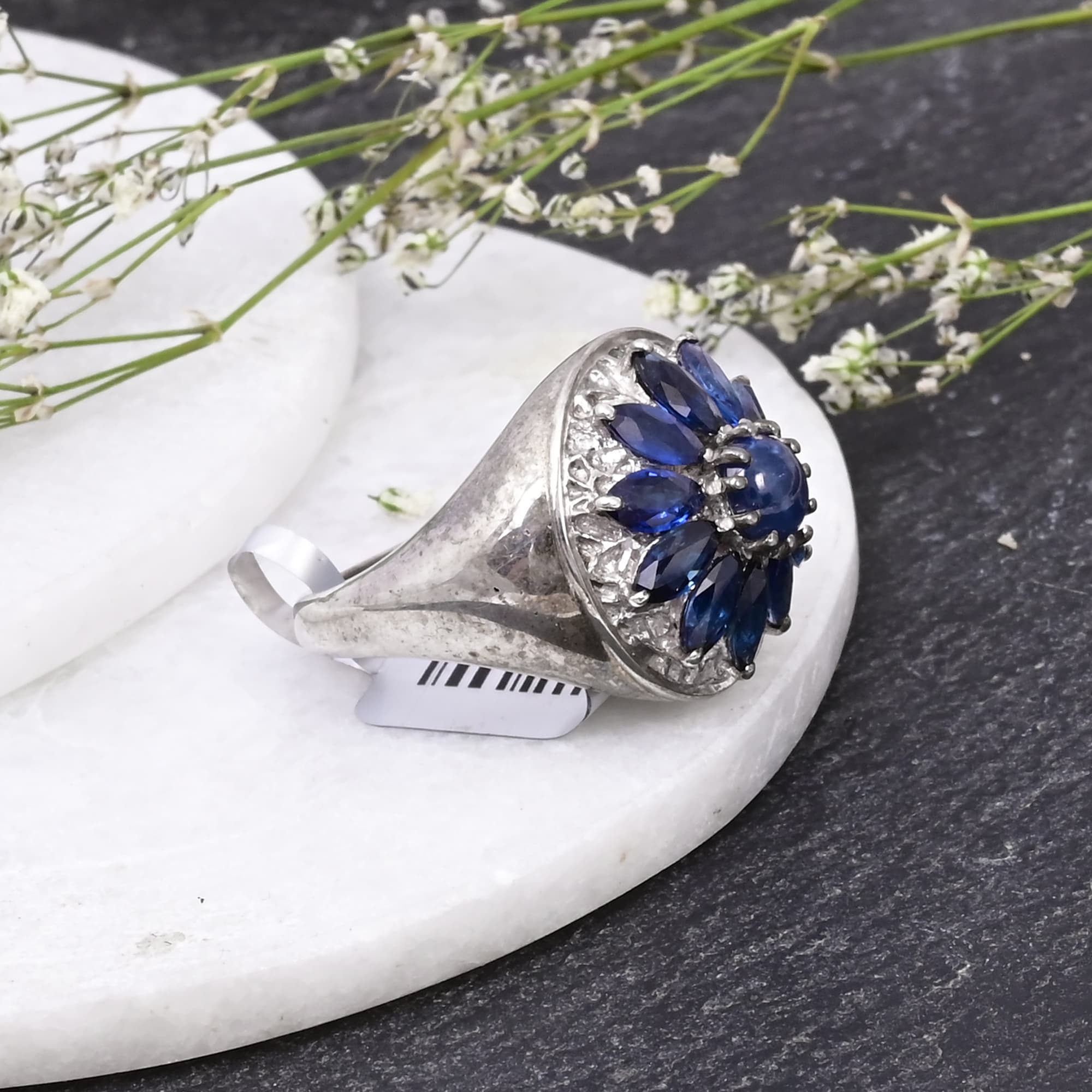 Celestial Sapphire Bloom Ring