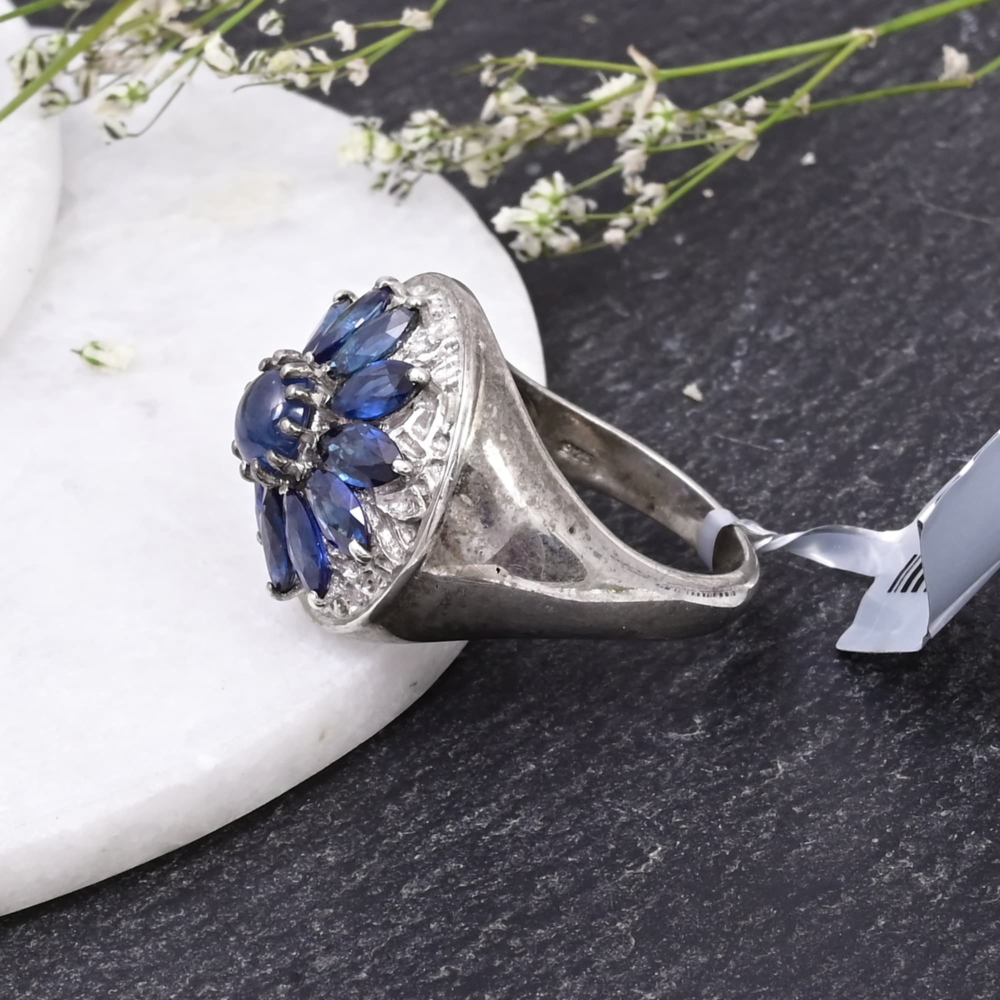 Celestial Sapphire Bloom Ring