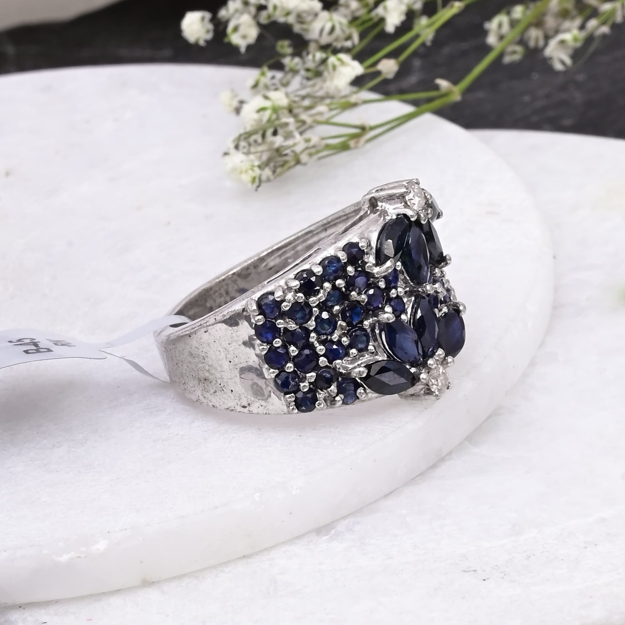 Midnight Sapphire Garden Ring