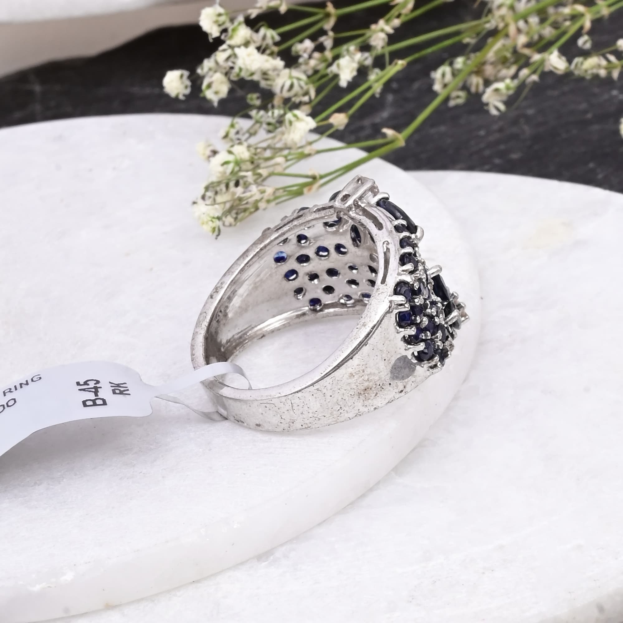 Midnight Sapphire Garden Ring