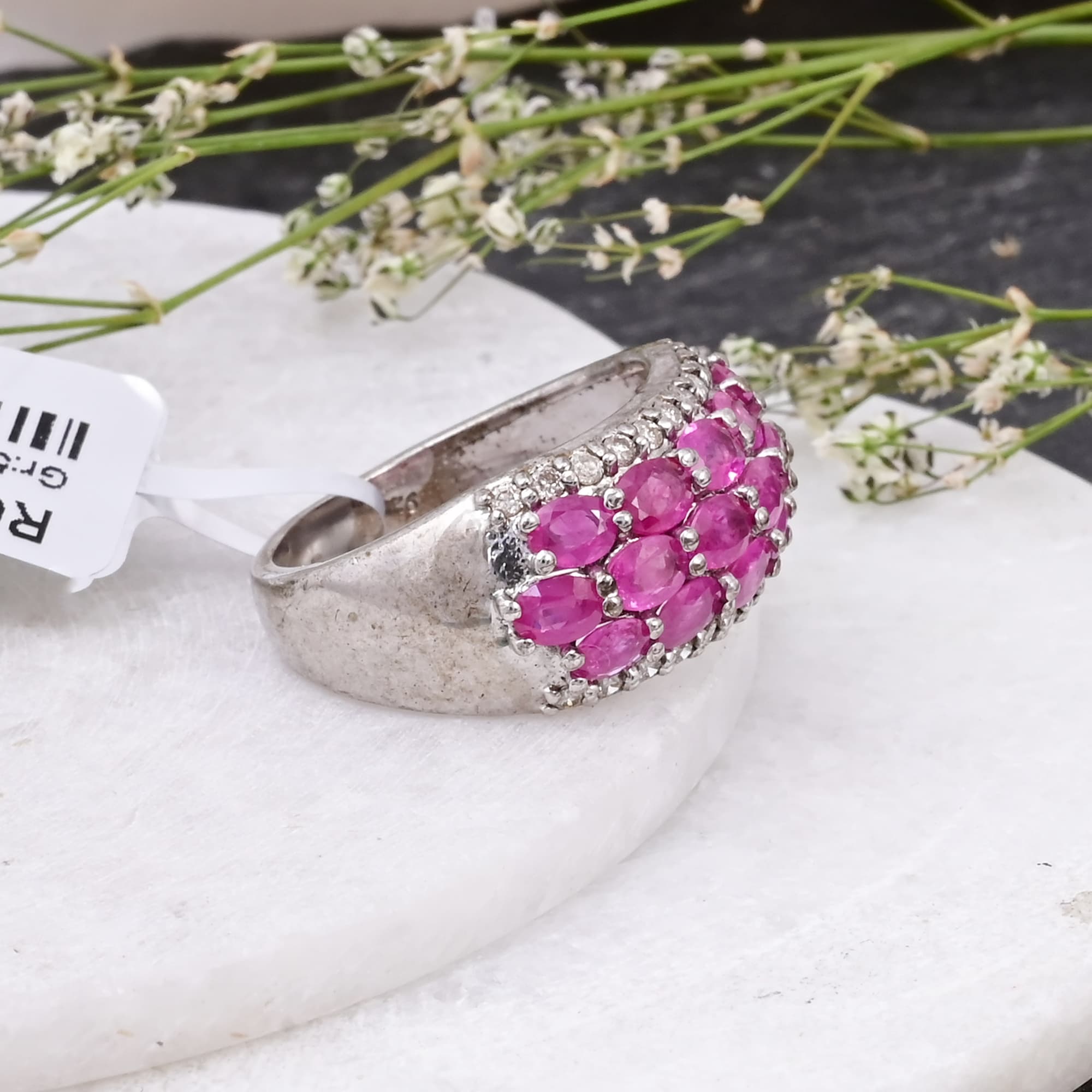 Ruby Blossom Dome Ring