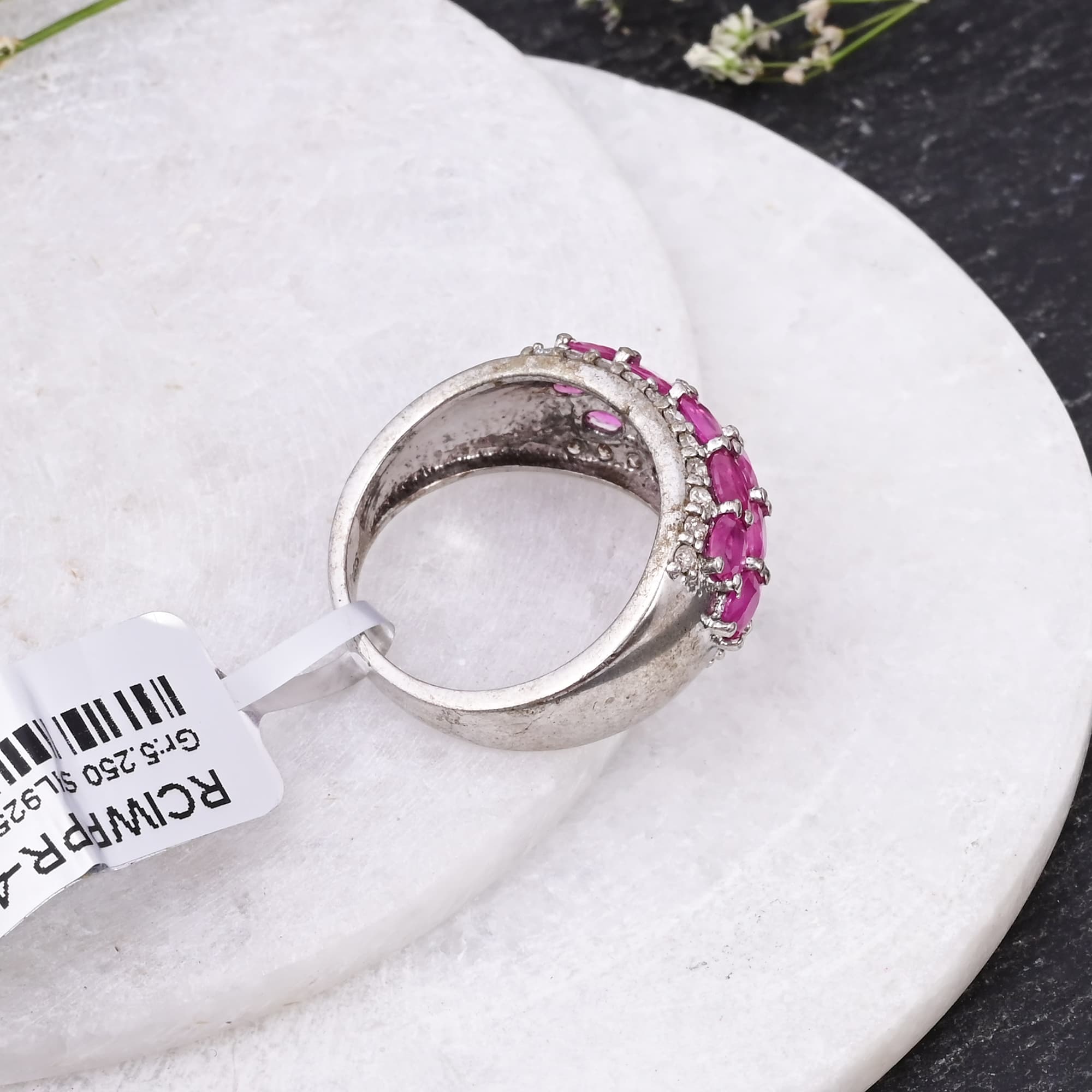 Ruby Blossom Dome Ring
