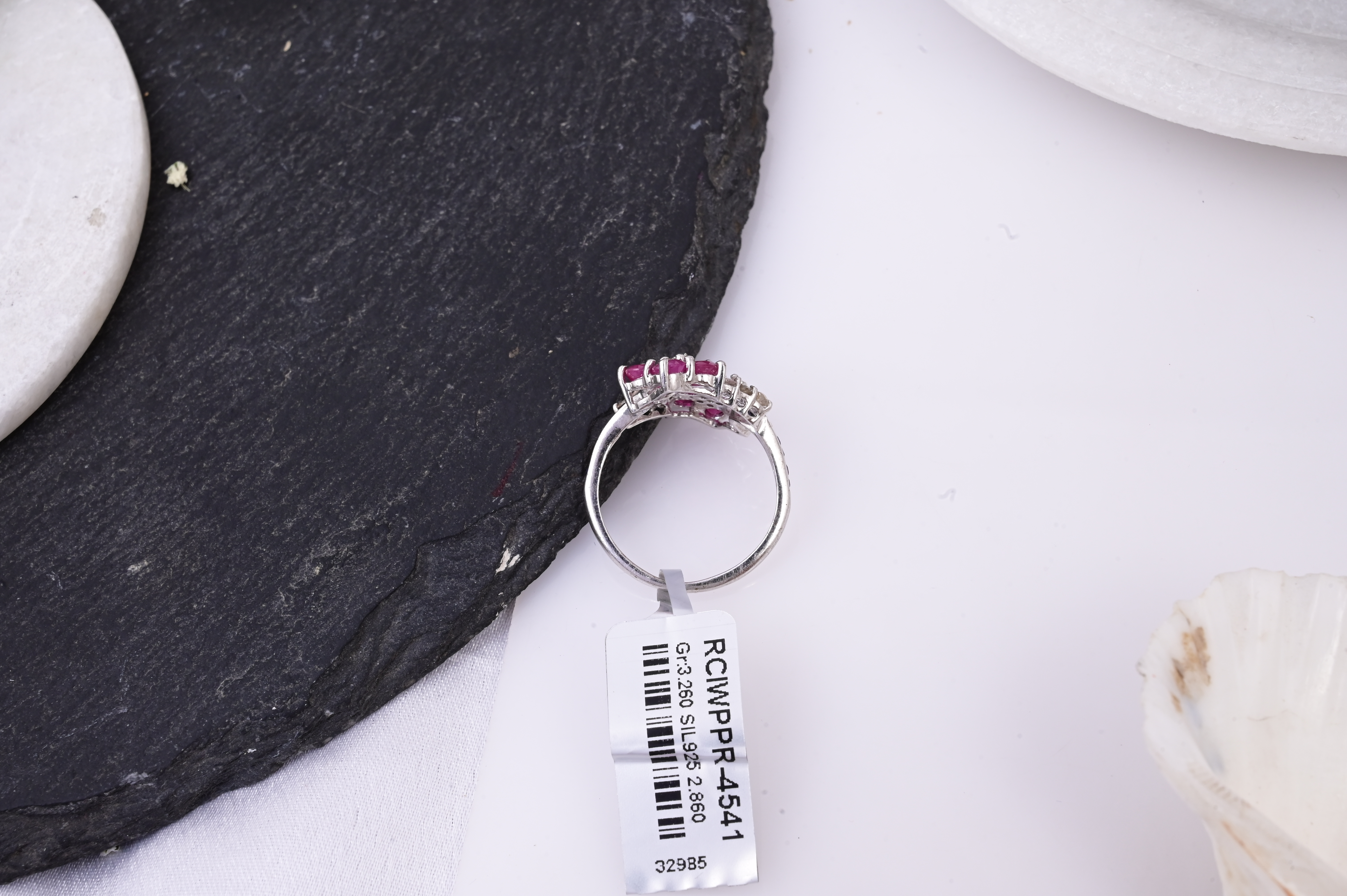 Ruby Sapphire Blossom Ring