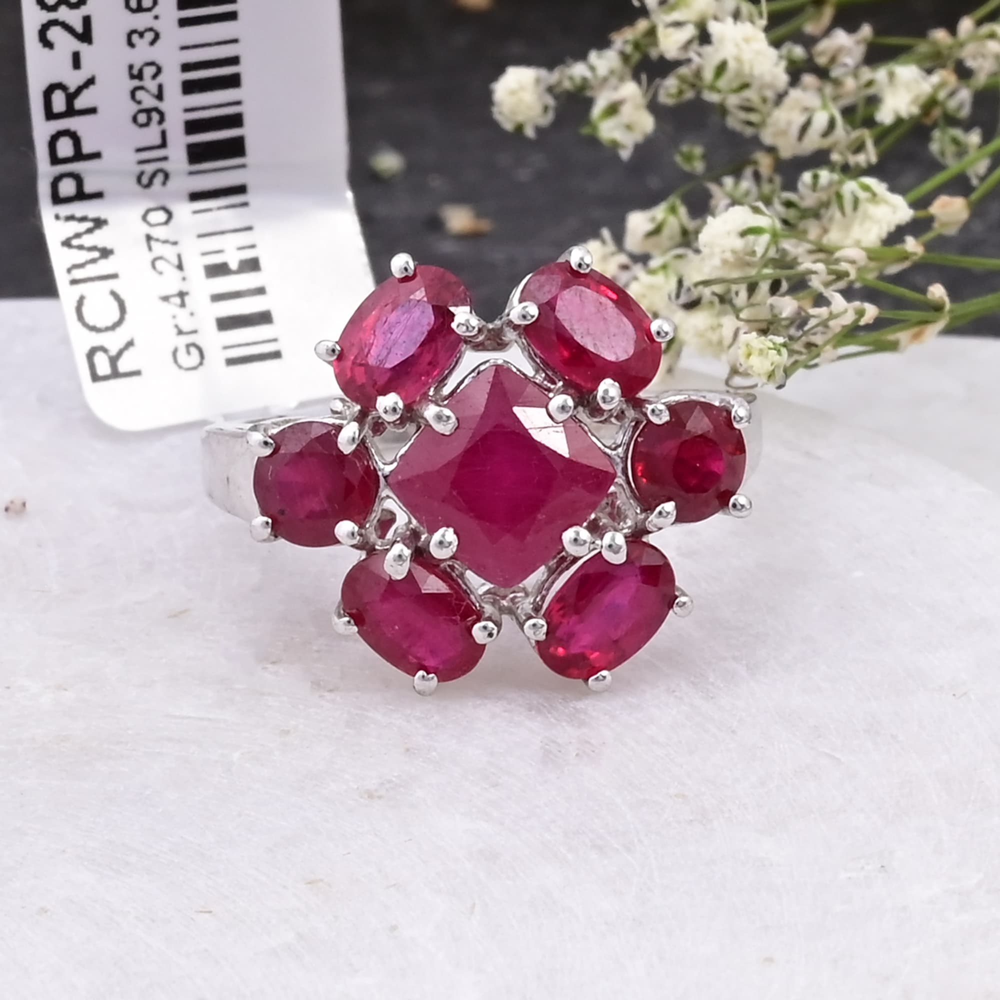 Ruby Starburst Ring