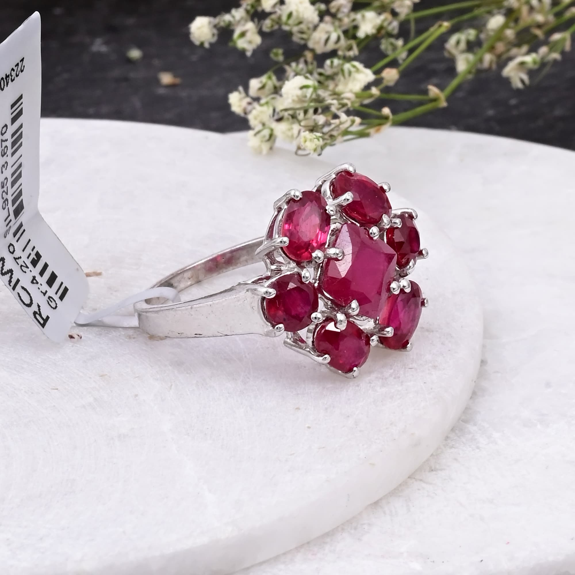 Ruby Starburst Ring alternate view