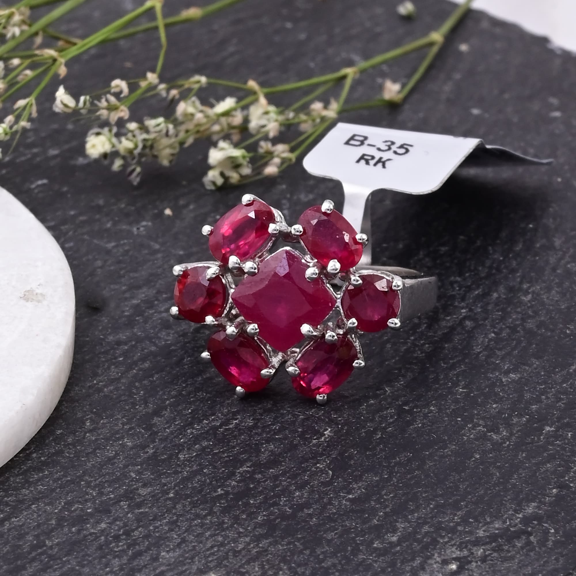 Ruby Starburst Ring