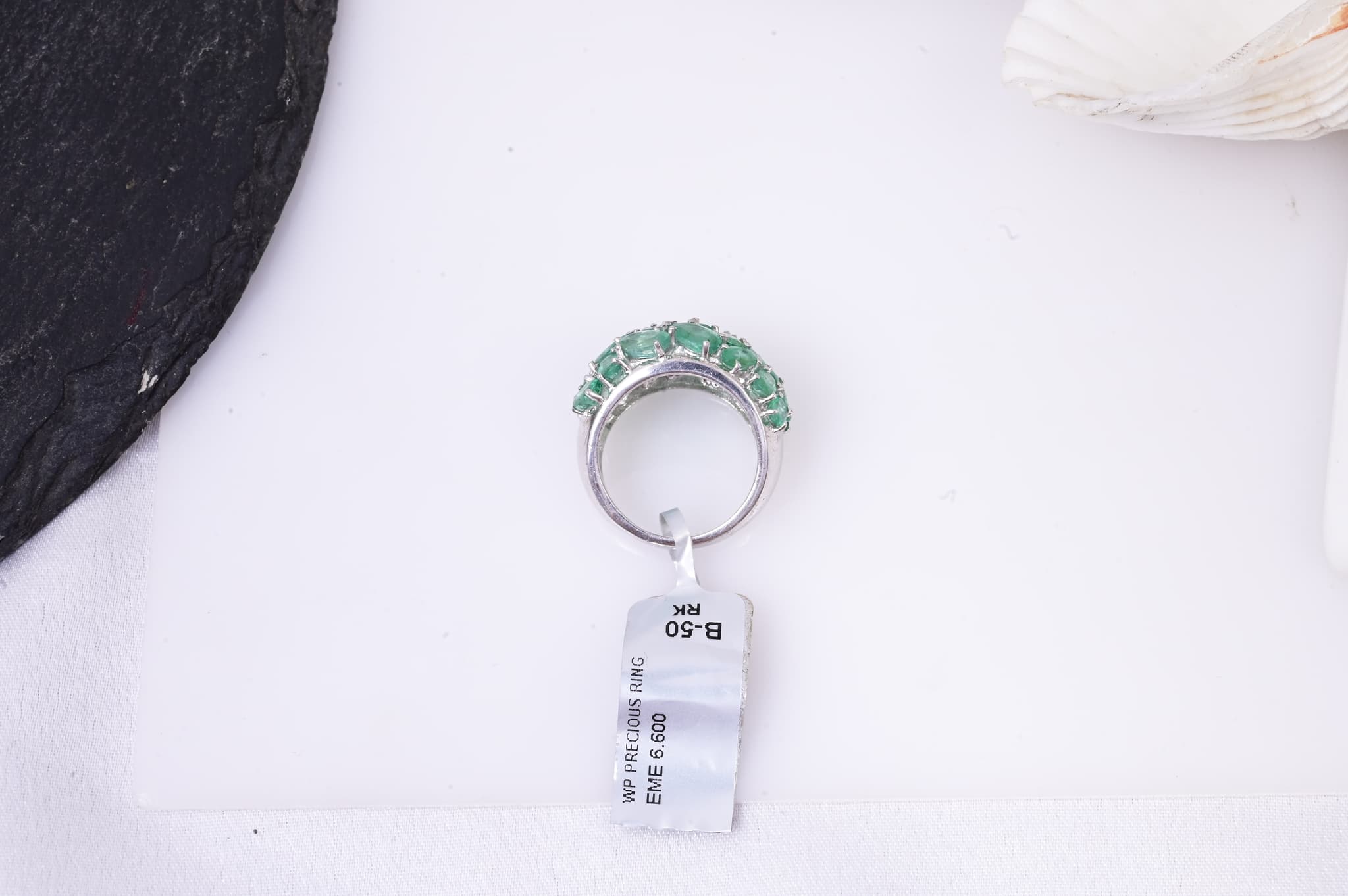Emerald Cascade Statement Ring