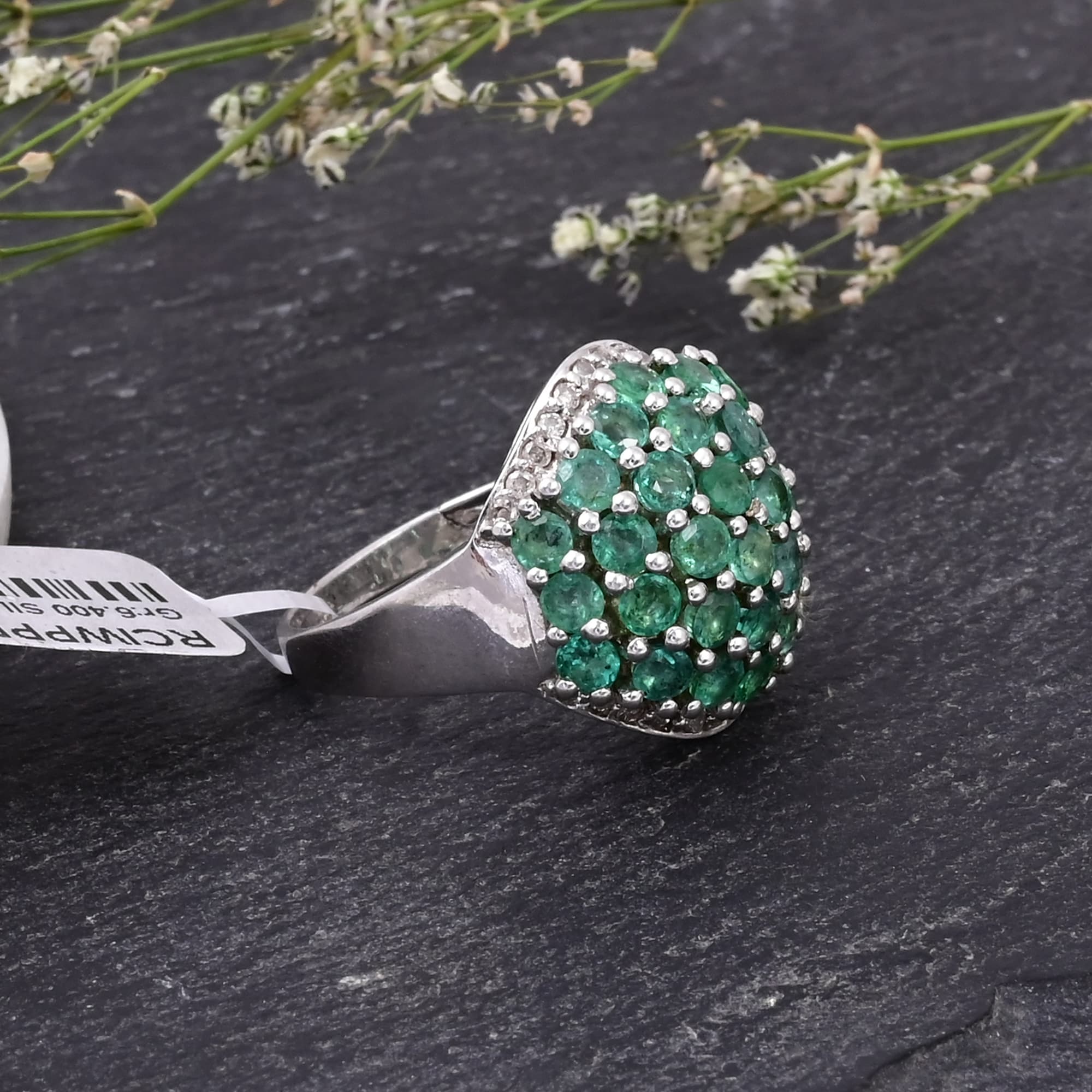 Emerald Dome Elegance Ring