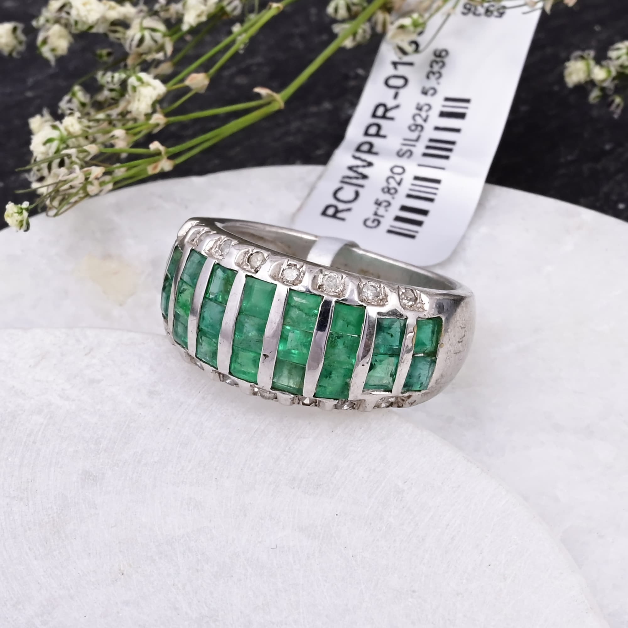 Emerald Horizon Band Ring alternate view