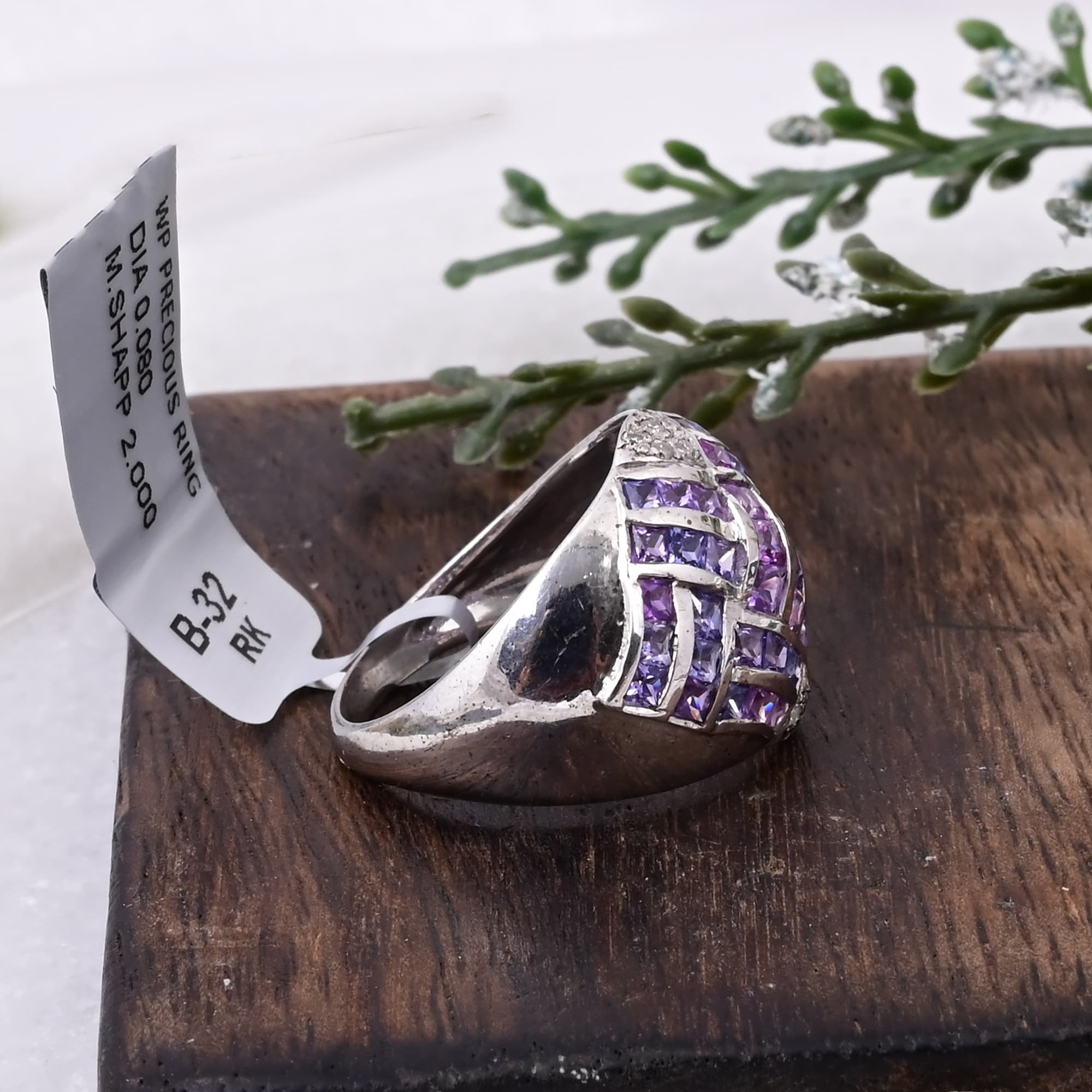 Twilight Sapphire Mosaic Ring