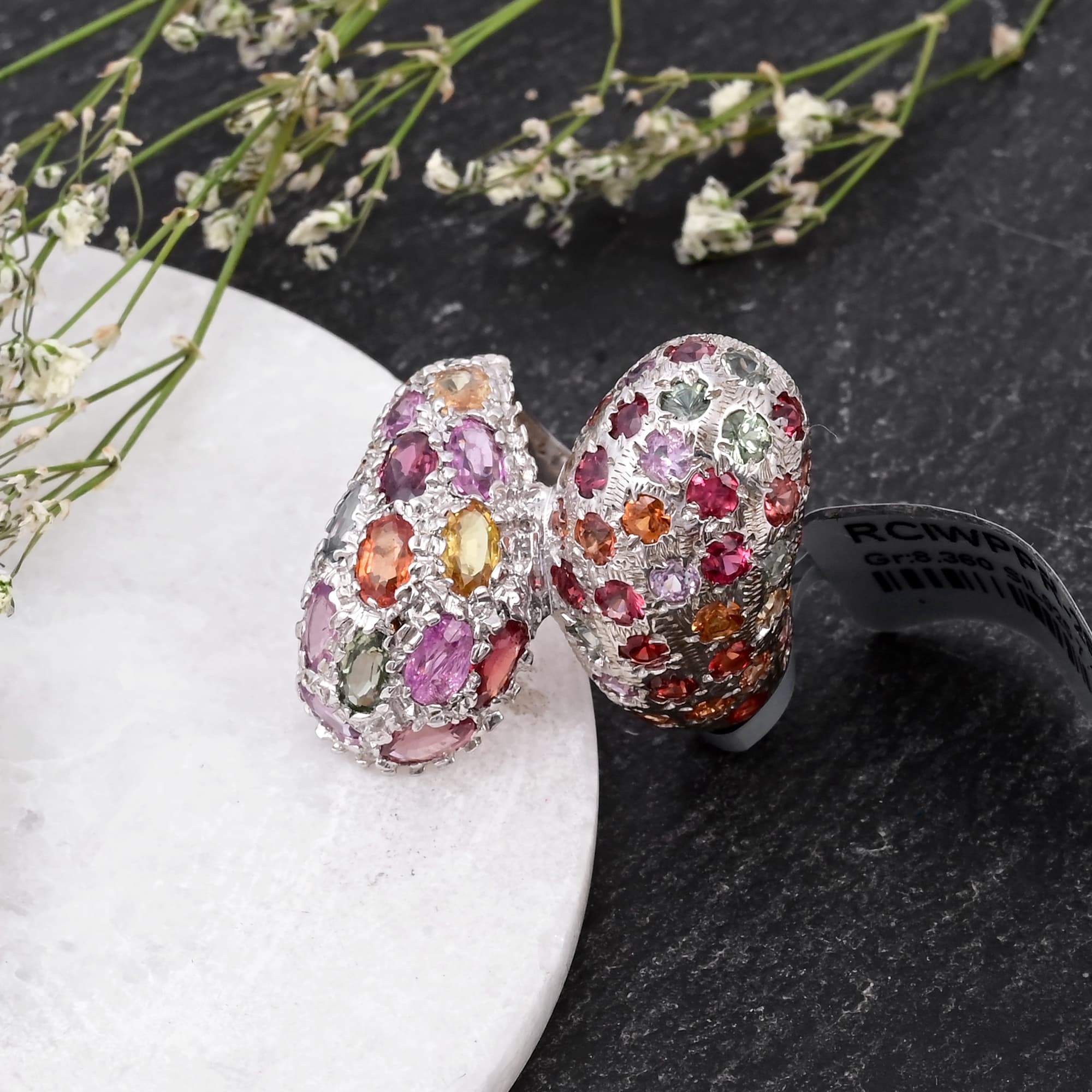 Celestial Mosaic Multi Sapphire Ring