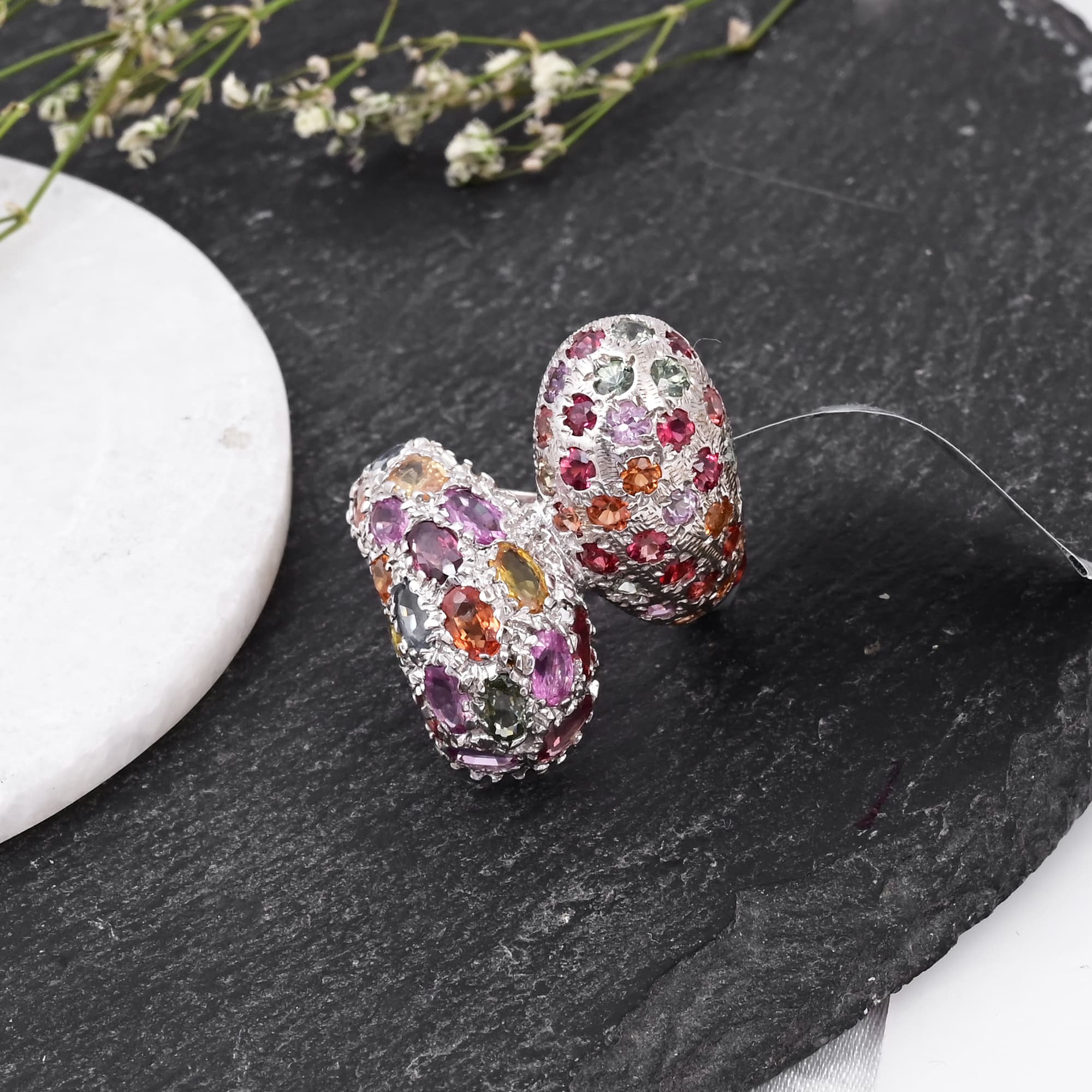 Celestial Mosaic Multi Sapphire Ring