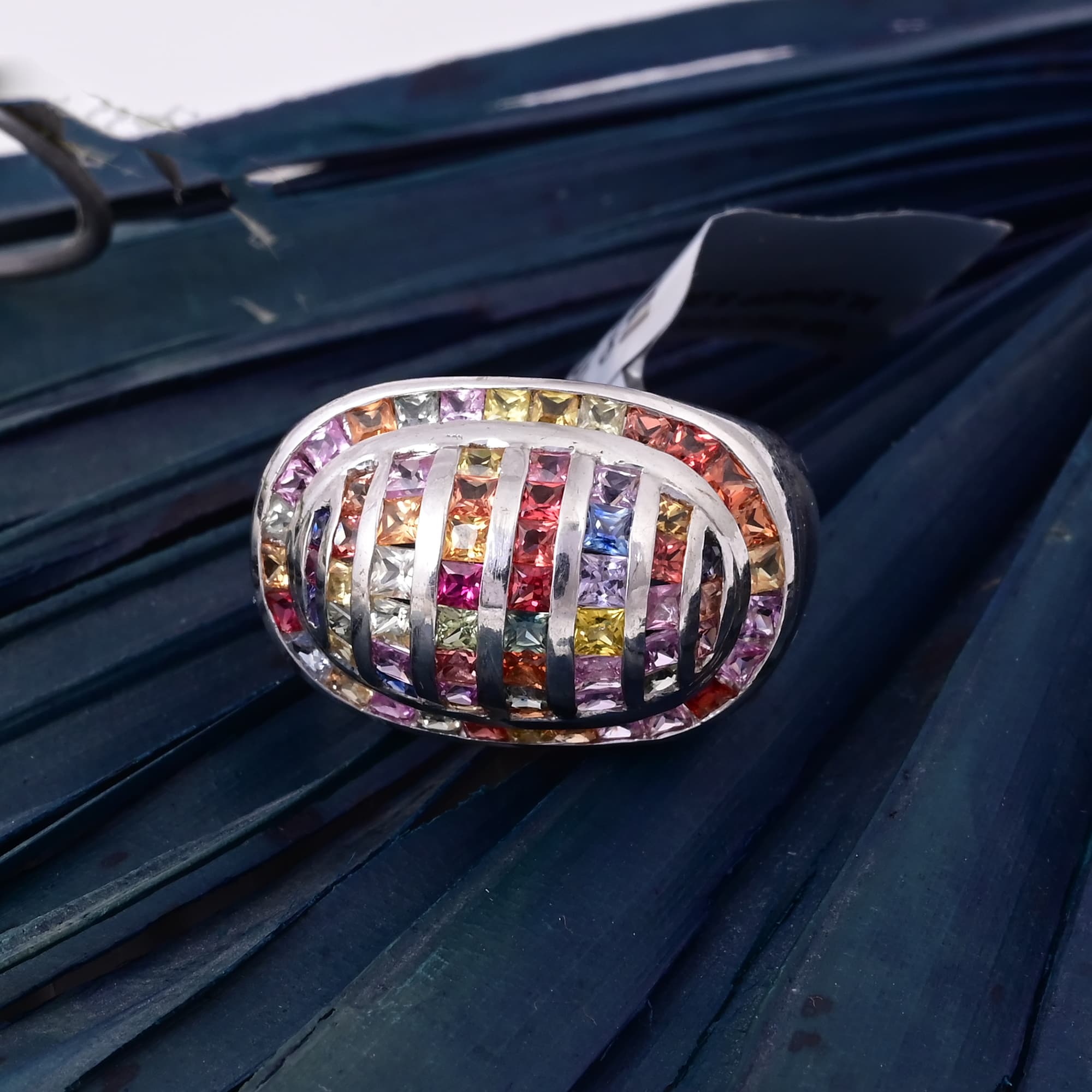 Prismatic Sapphire Dome Ring