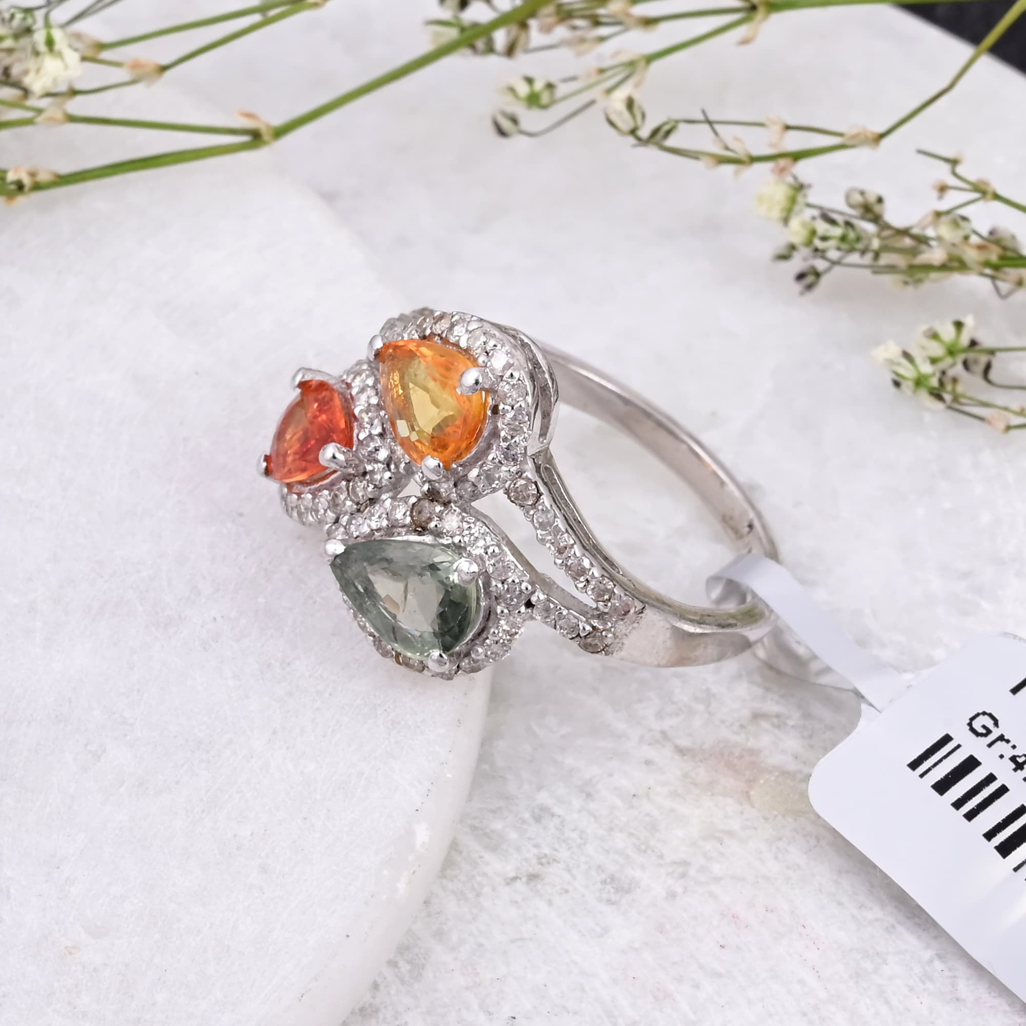 Aurora Trinity Sapphire Ring