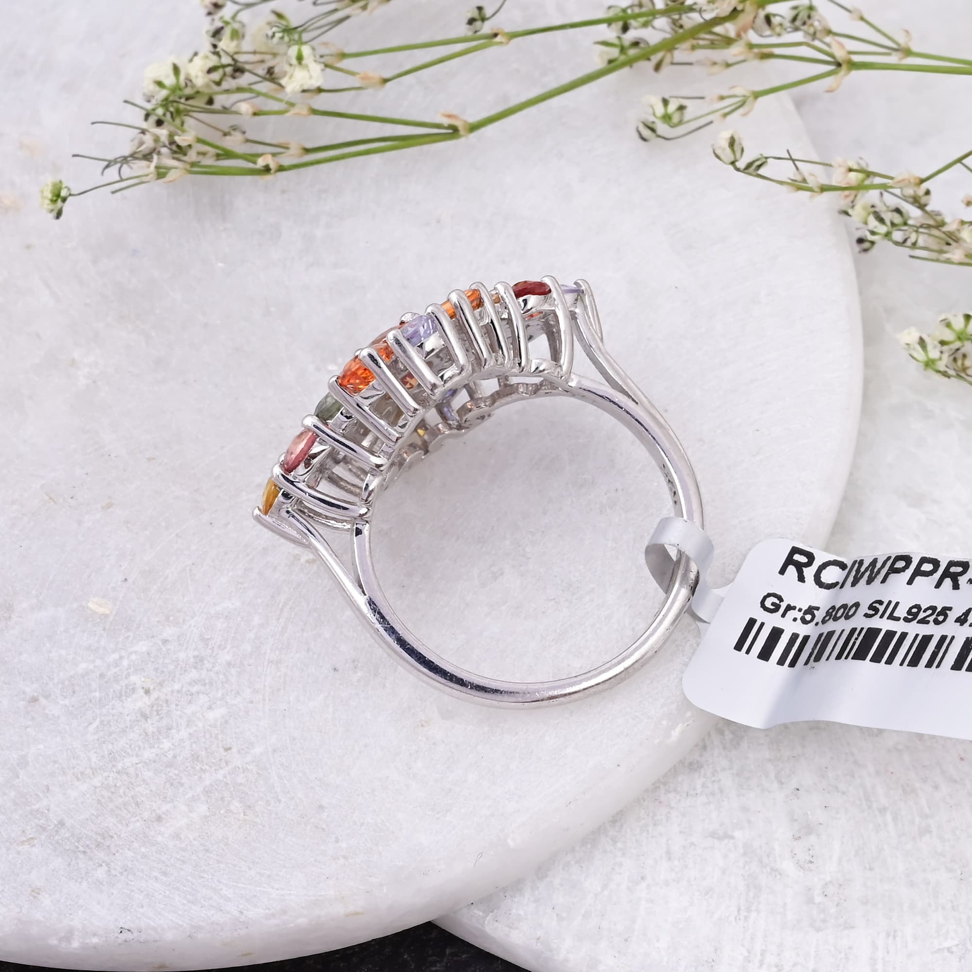 Celestial Bloom Multi Sapphire Ring