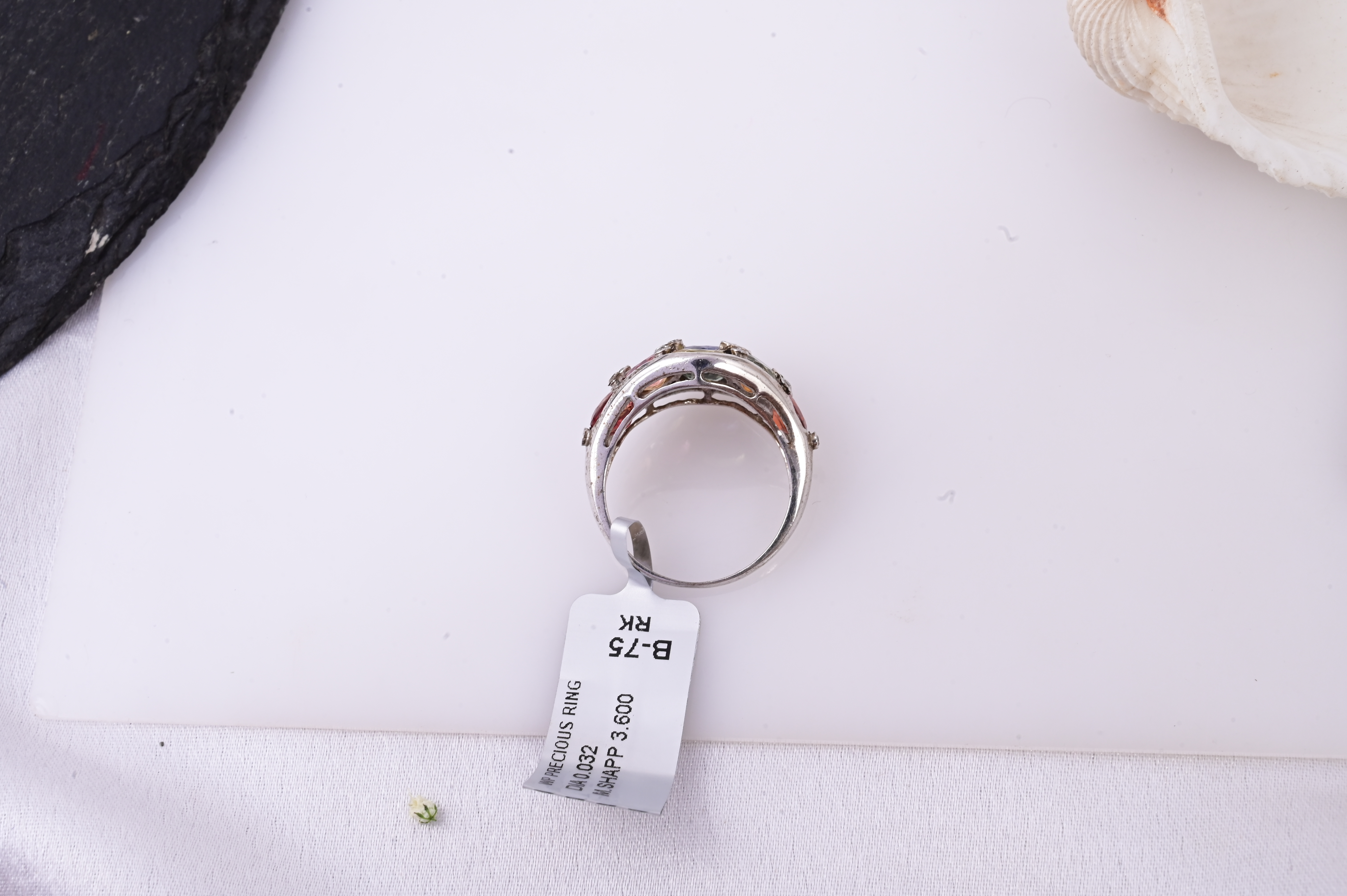 Prismatic Sapphire Mosaic Ring