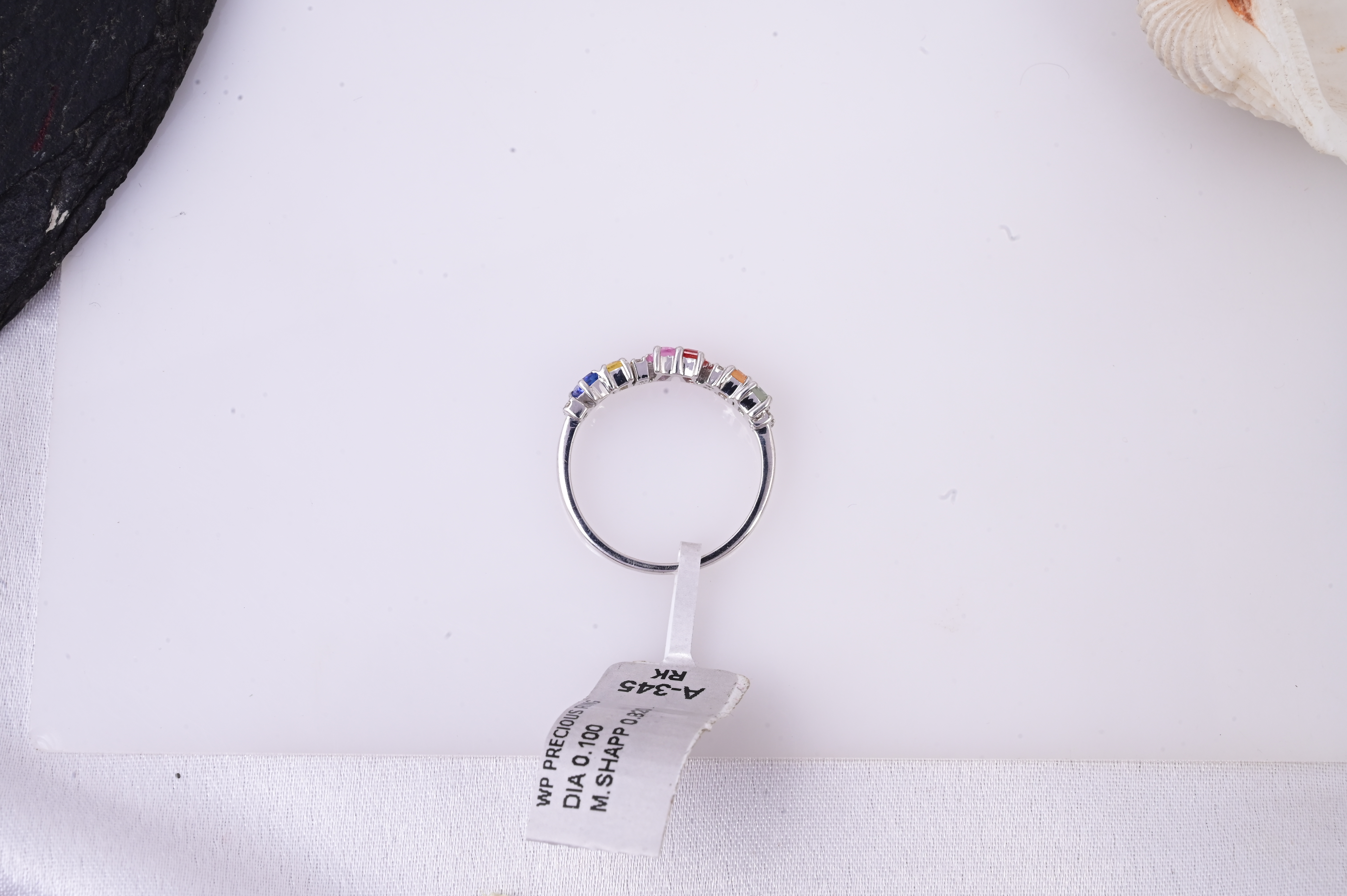 Spectrum Bar Multi Sapphire Ring