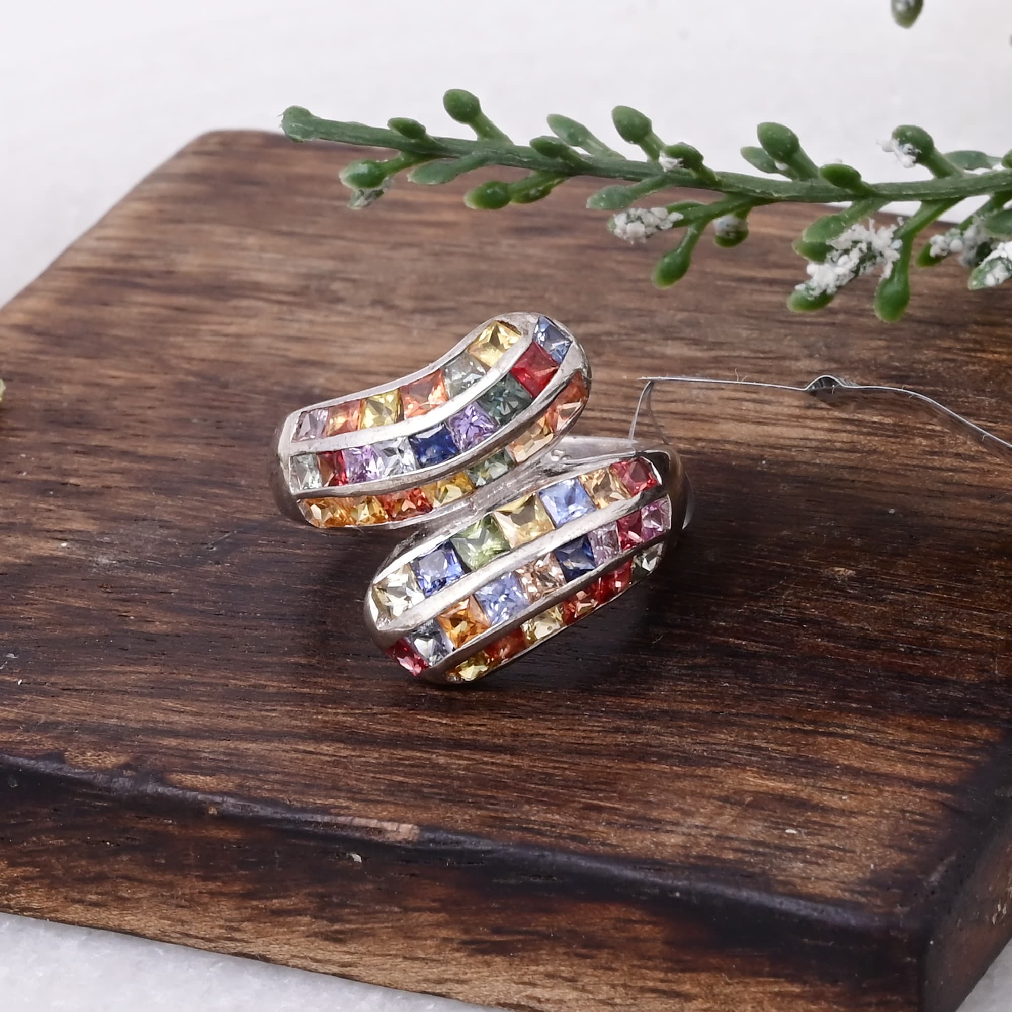 Infinity Spectrum Sapphire Ring