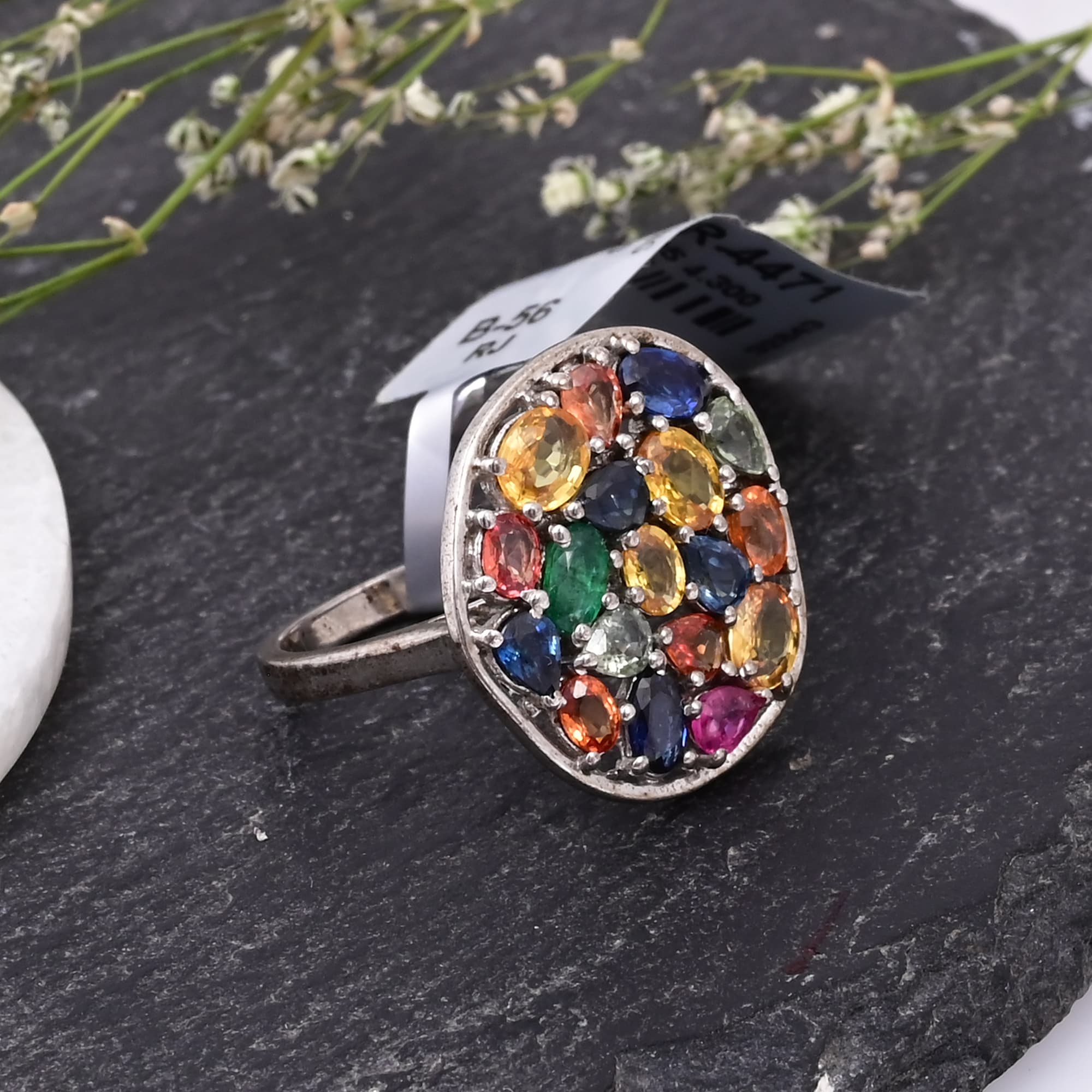 Mosaic Harmony Multi Sapphire Ring