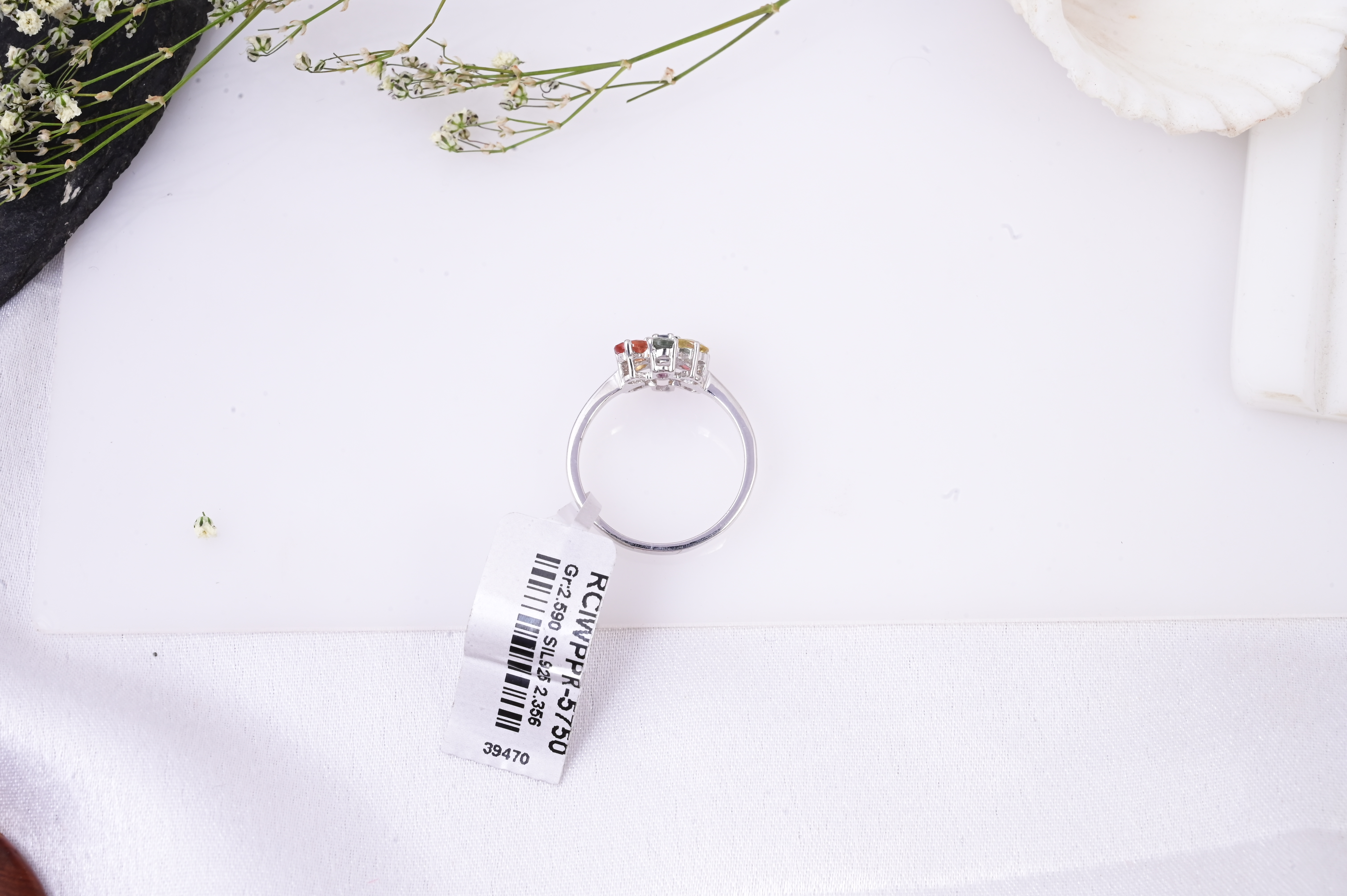 Rainbow Blossom Multi Sapphire Ring