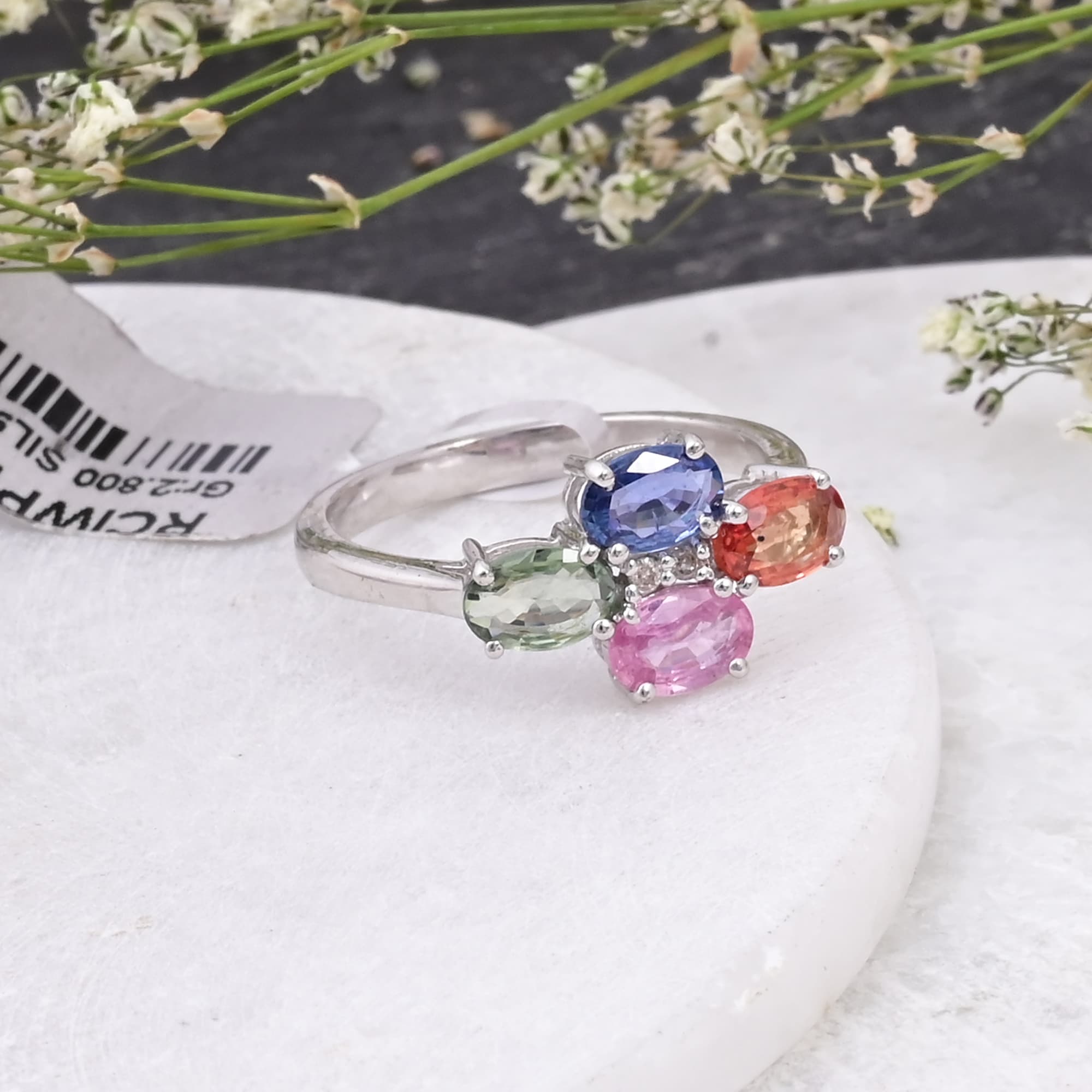 Harmony Petal Multi Sapphire Ring