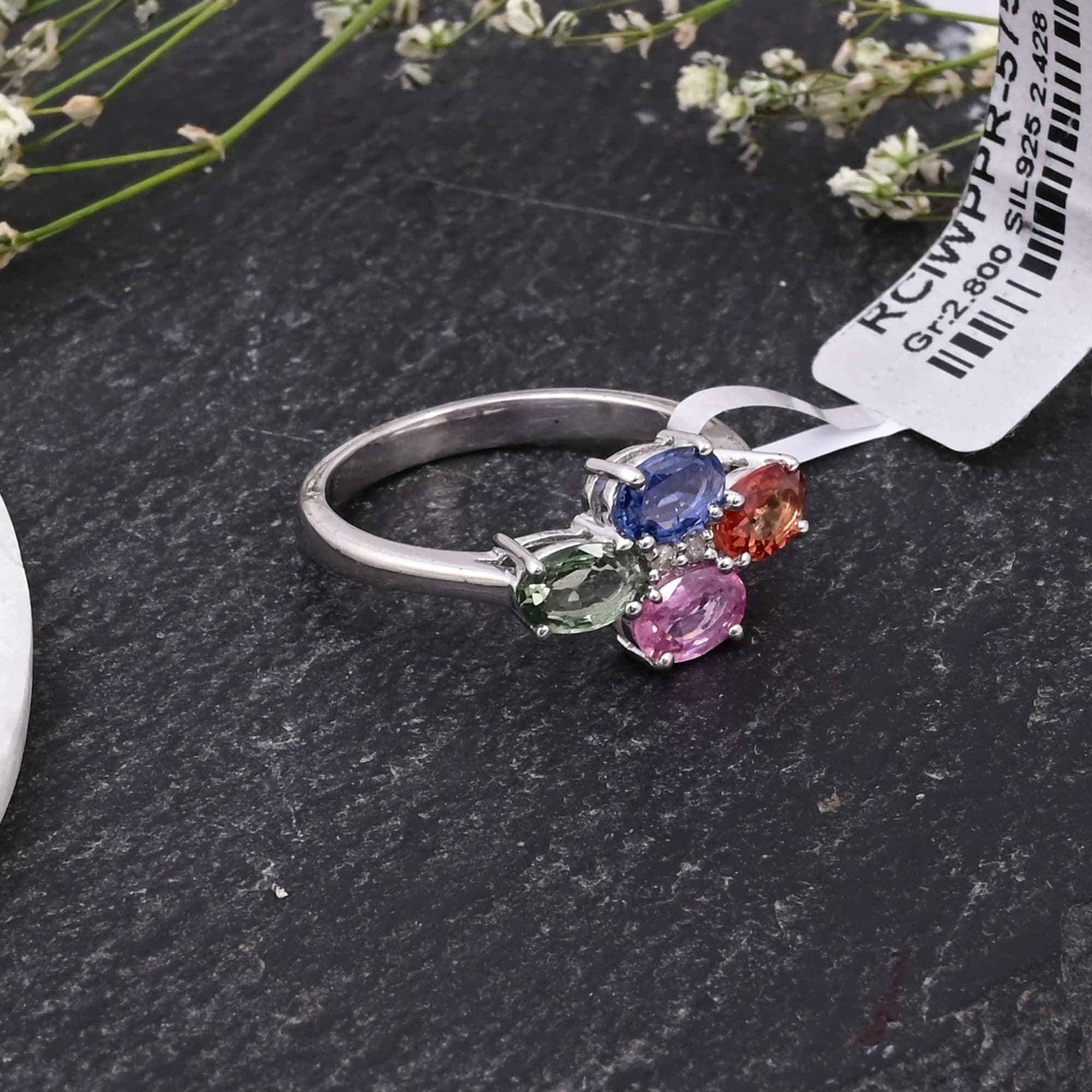 Harmony Petal Multi Sapphire Ring