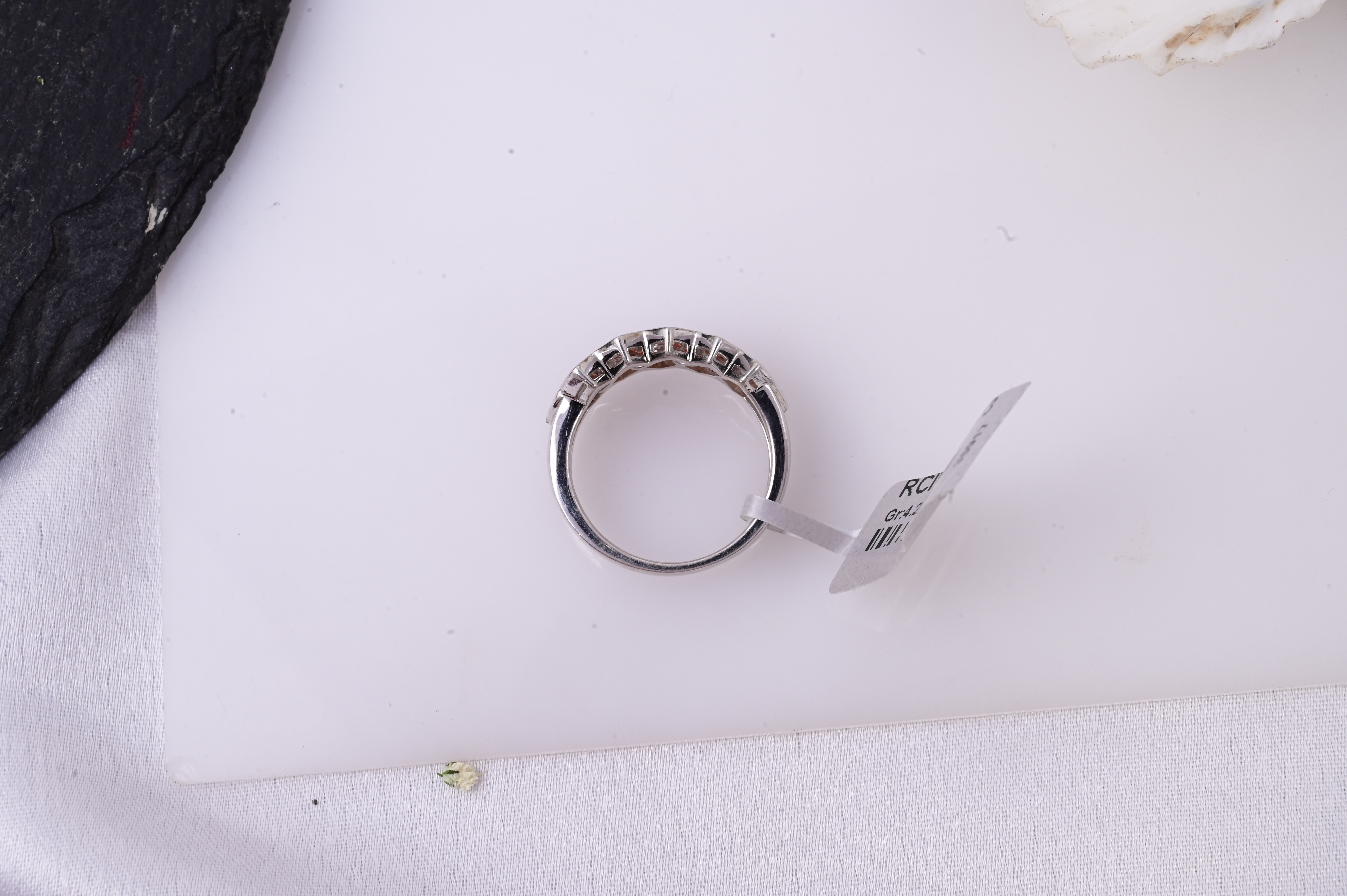Sunset Cascade Orange Sapphire Ring