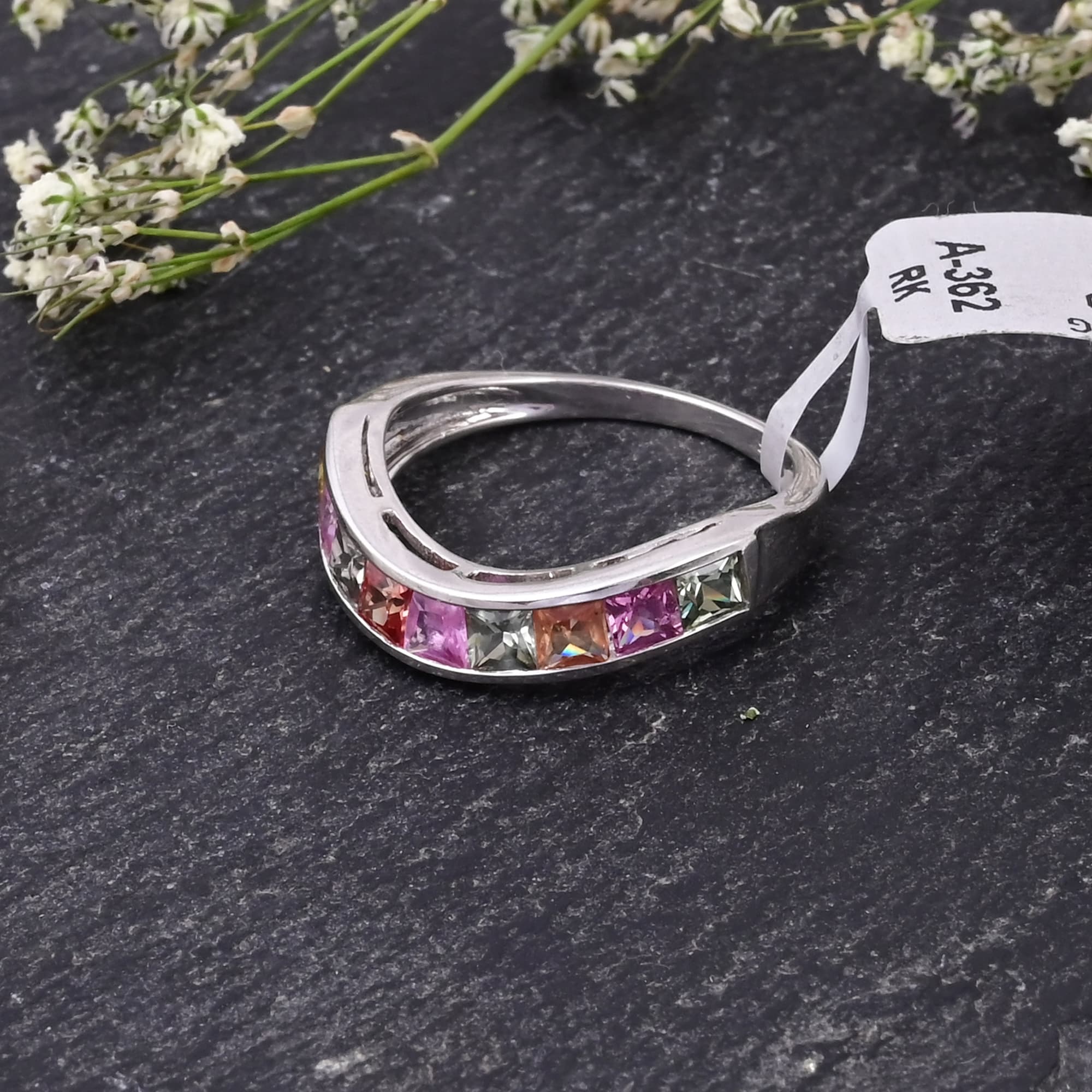 Pastel Prism Sapphire Curve Ring