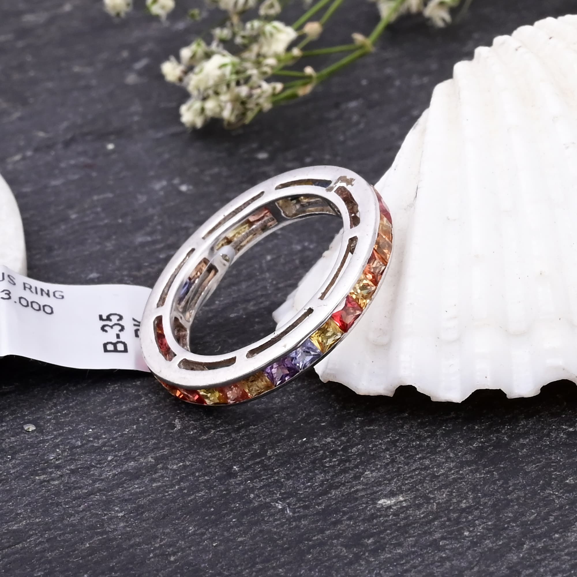 Eternal Rainbow Sapphire Band Ring alternate view