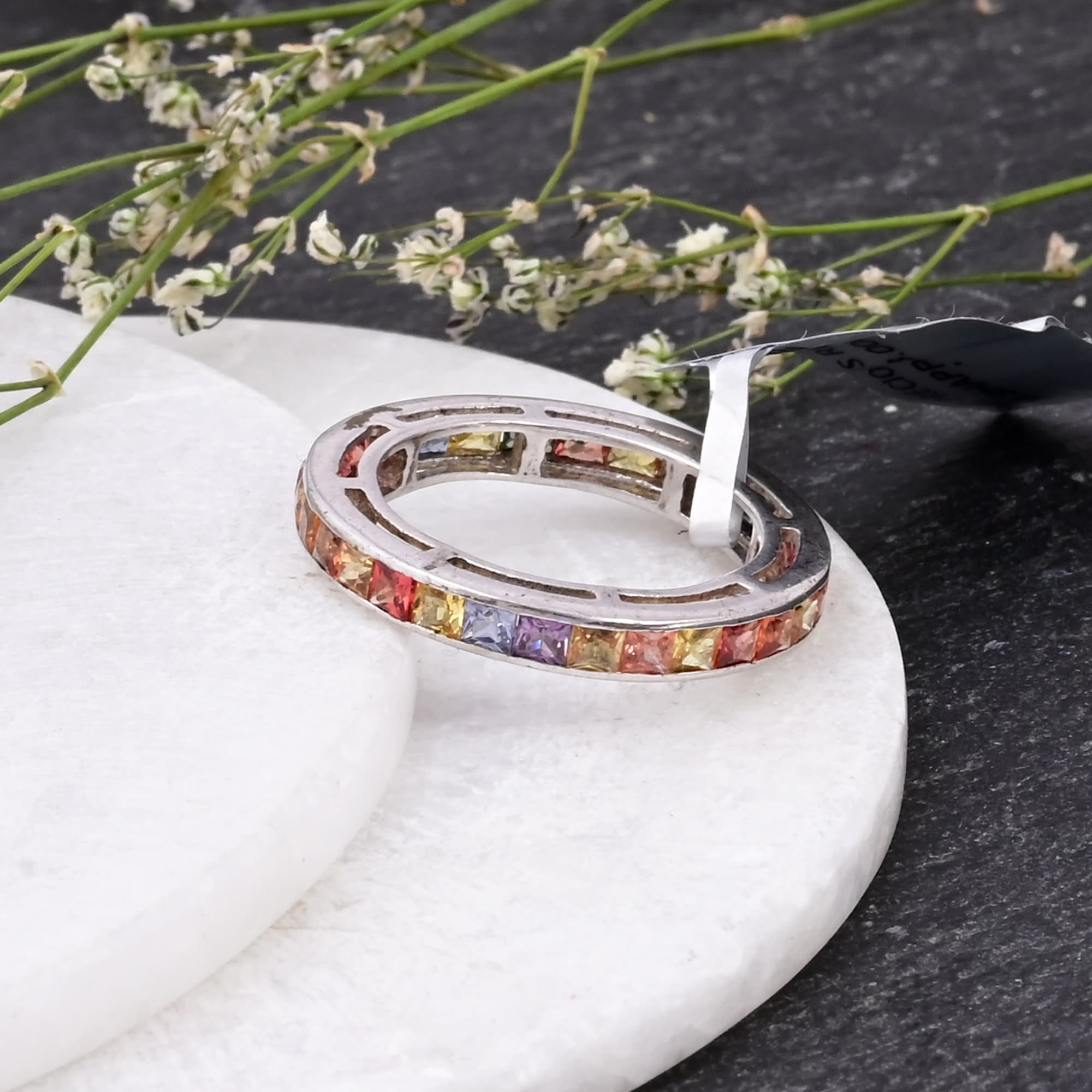 Eternal Rainbow Sapphire Band Ring